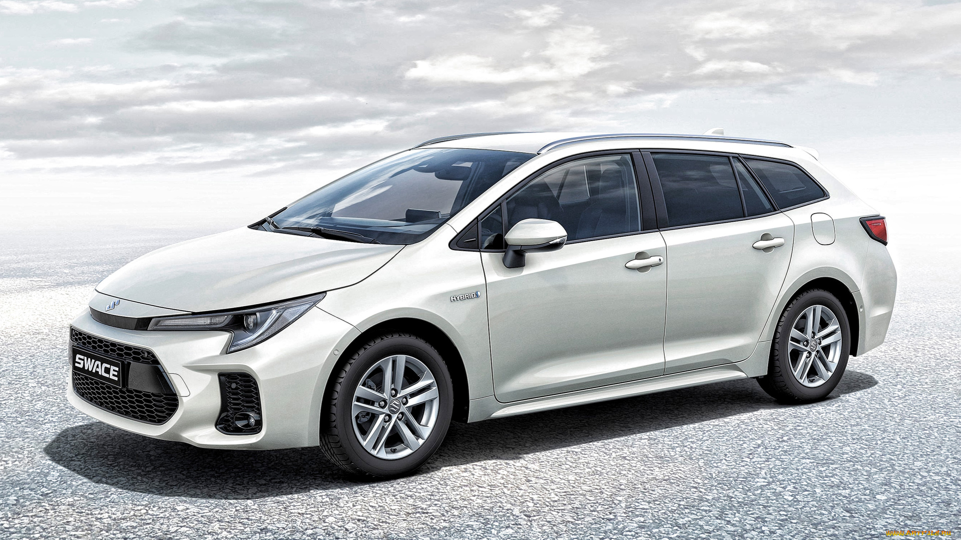 2021, suzuki, swace, автомобили, suzuki, swace, 2021, вид, спереди, экстерьер, белый, универсал, новый, японские
