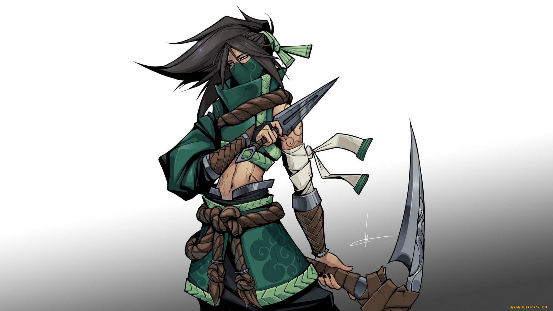 видео, игры, league, of, legends, akali, оружие