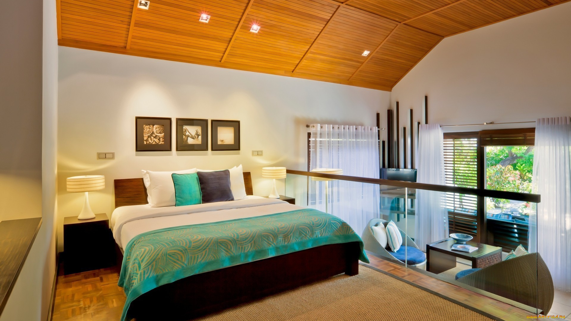 интерьер, спальня, кровать, гостиная, окно