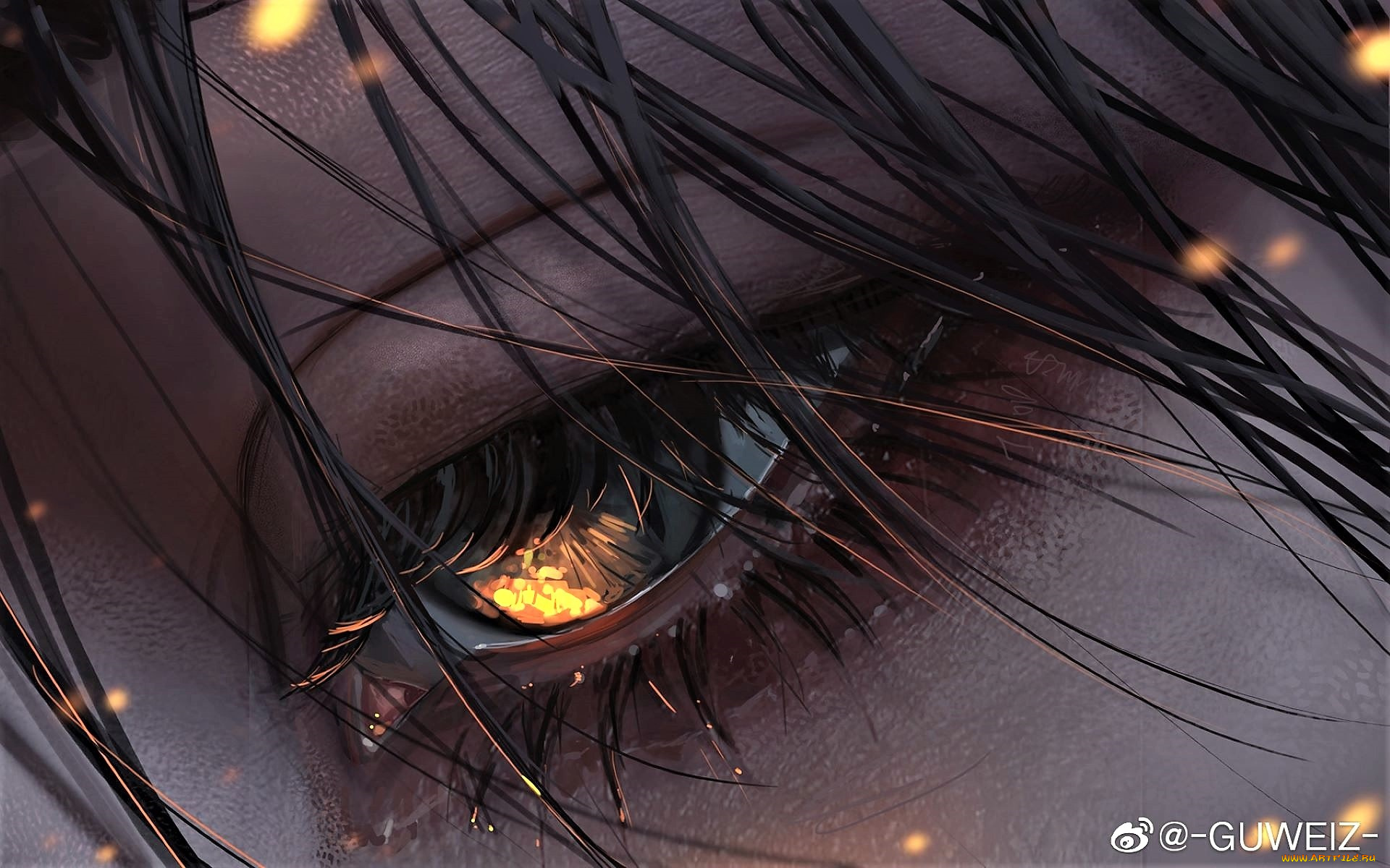 фэнтези, _guweiz, глаз, искры