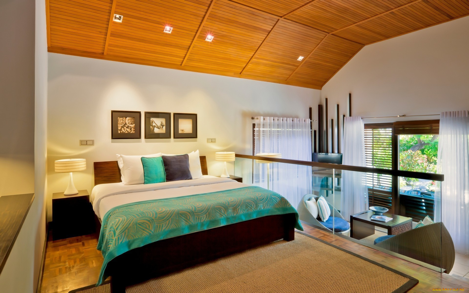 интерьер, спальня, кровать, гостиная, окно