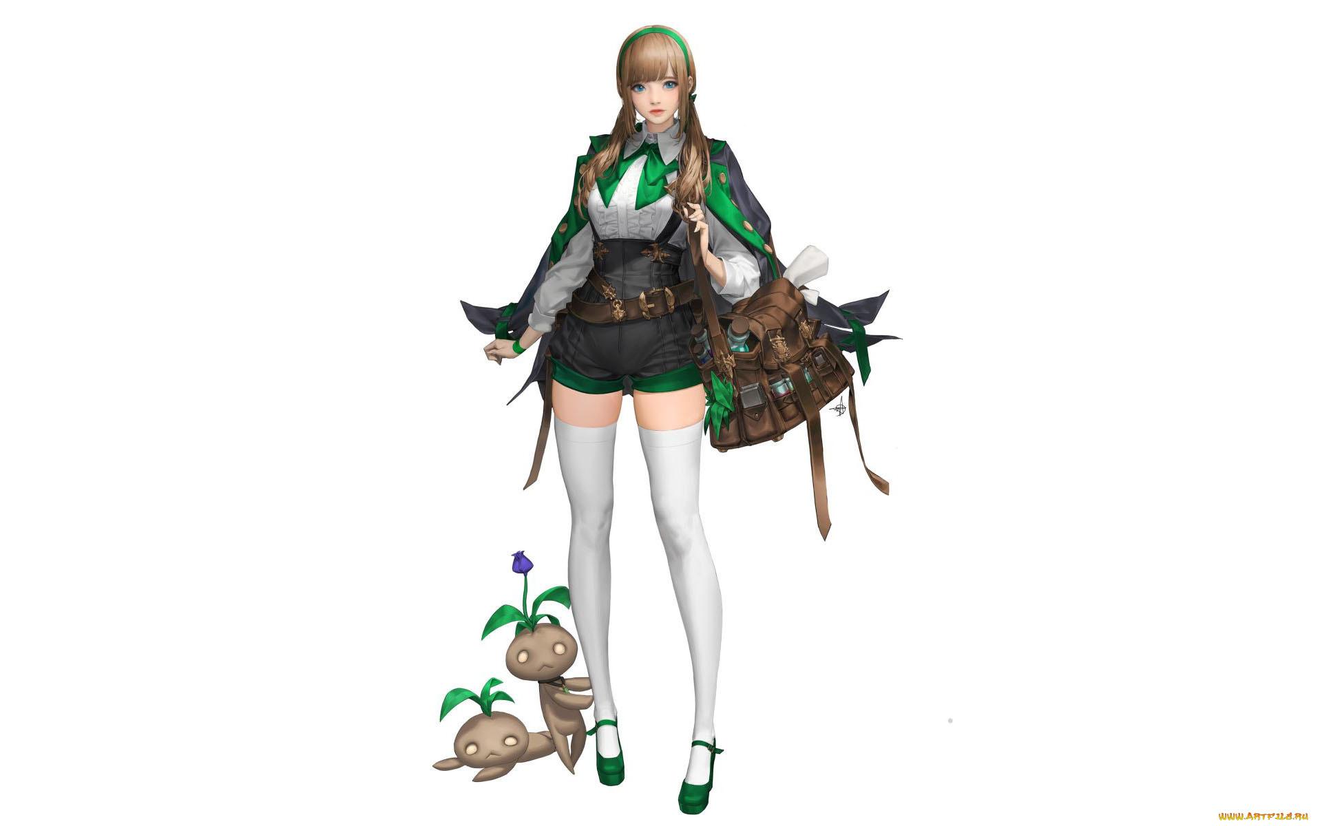 oceans&empires, видео, игры, ---другое, девушка, сумка, человечки, чулки