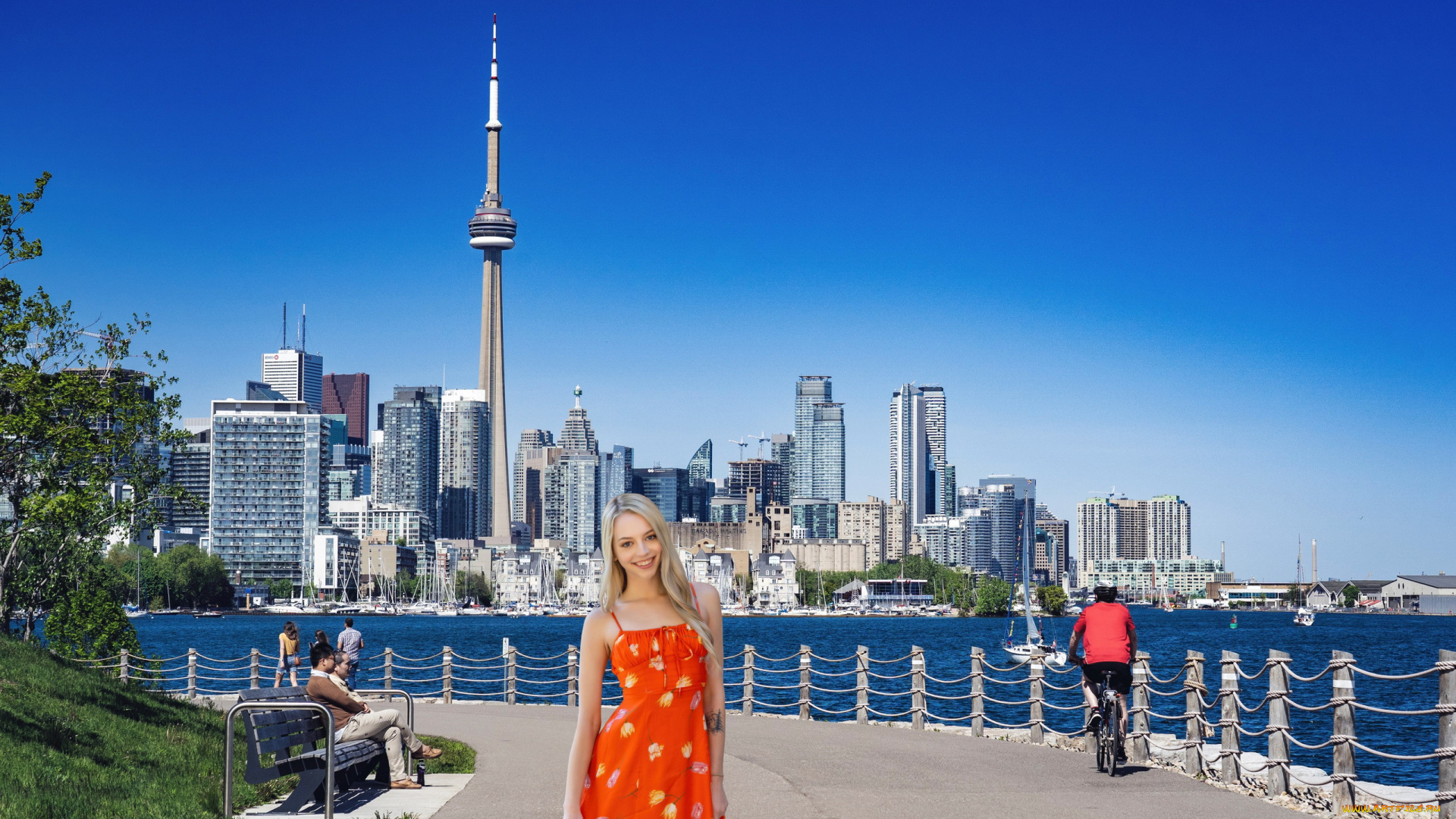 девушки, lily, larimar, набережная, платье, мини