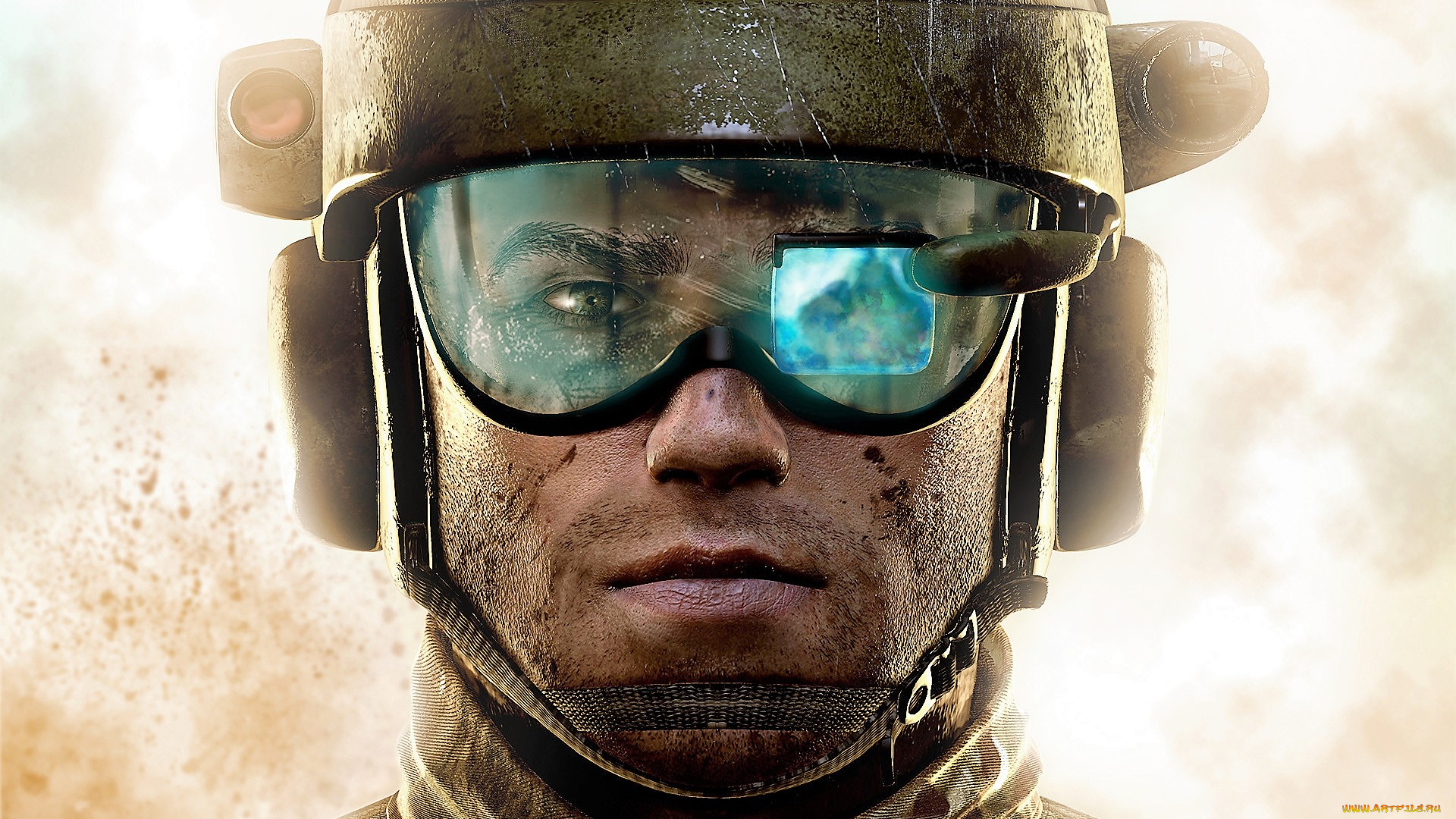 видео, игры, tom, clancy`s, ghost, recon, advanced, warfighter, солдат, лицо, шлем, очки