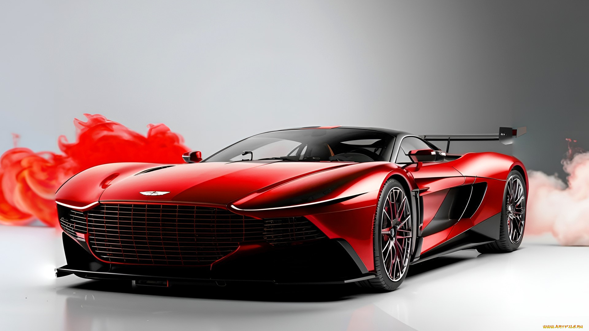aston, martin, vulcan, автомобили, aston, martin, красный, дым