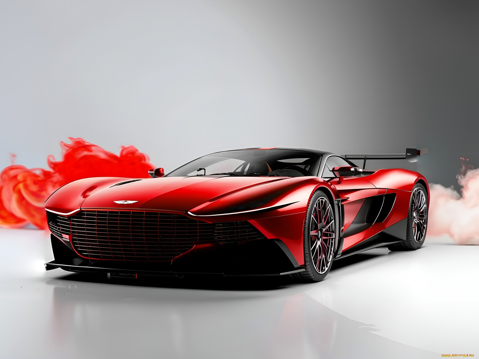 aston, martin, vulcan, автомобили, aston, martin, красный, дым