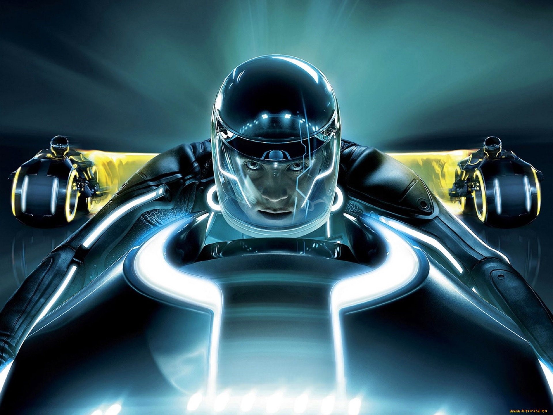 кино, фильмы, tron, legacy, гонка, мотоциклы, пилот, скорость