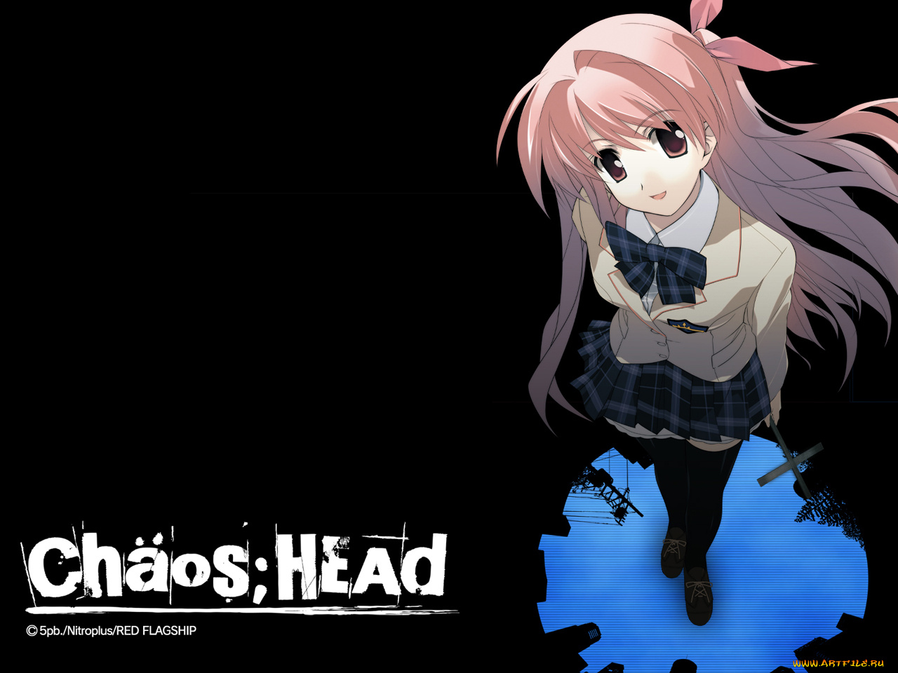 аниме, chaos, head