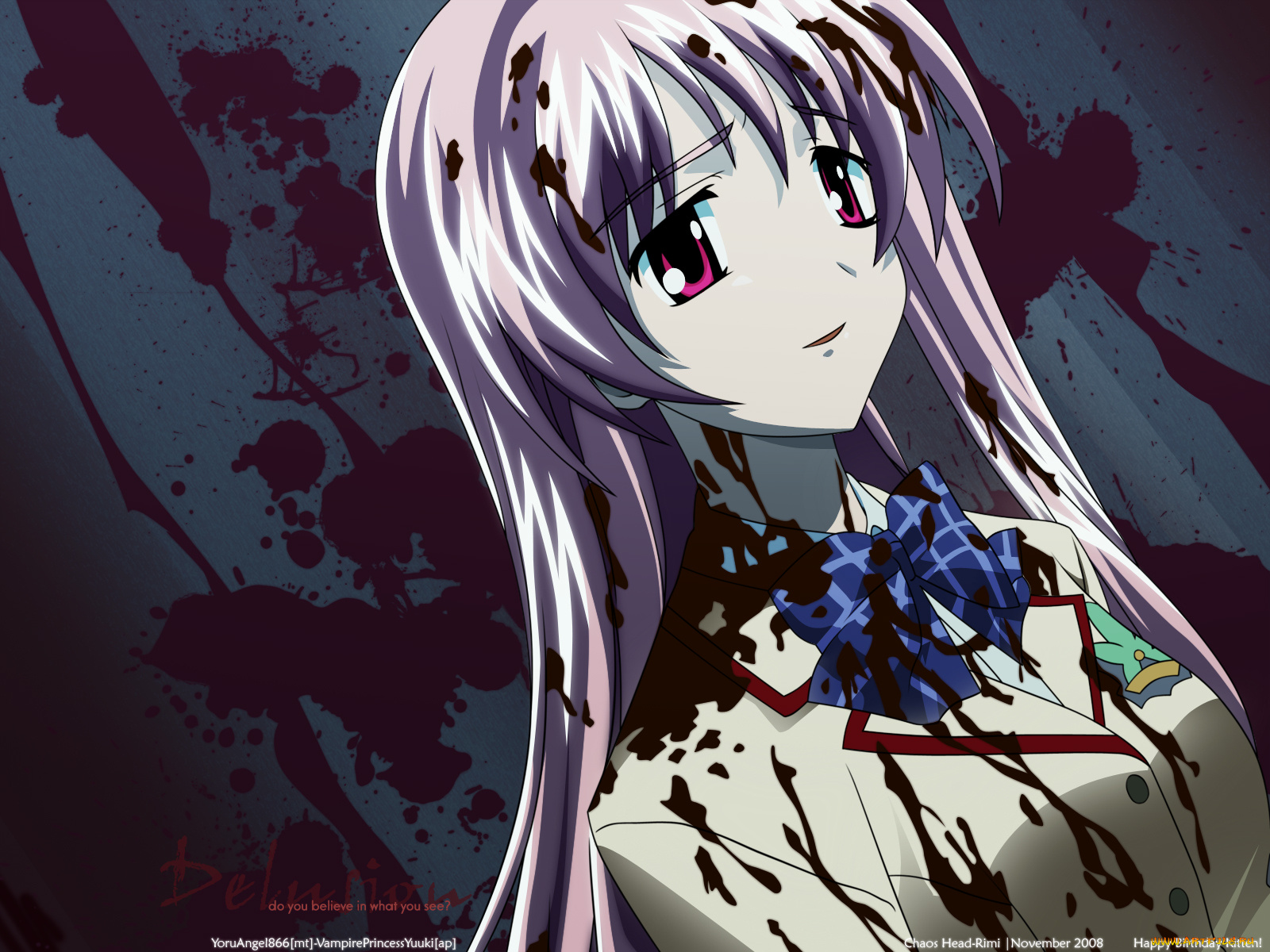 аниме, chaos, head