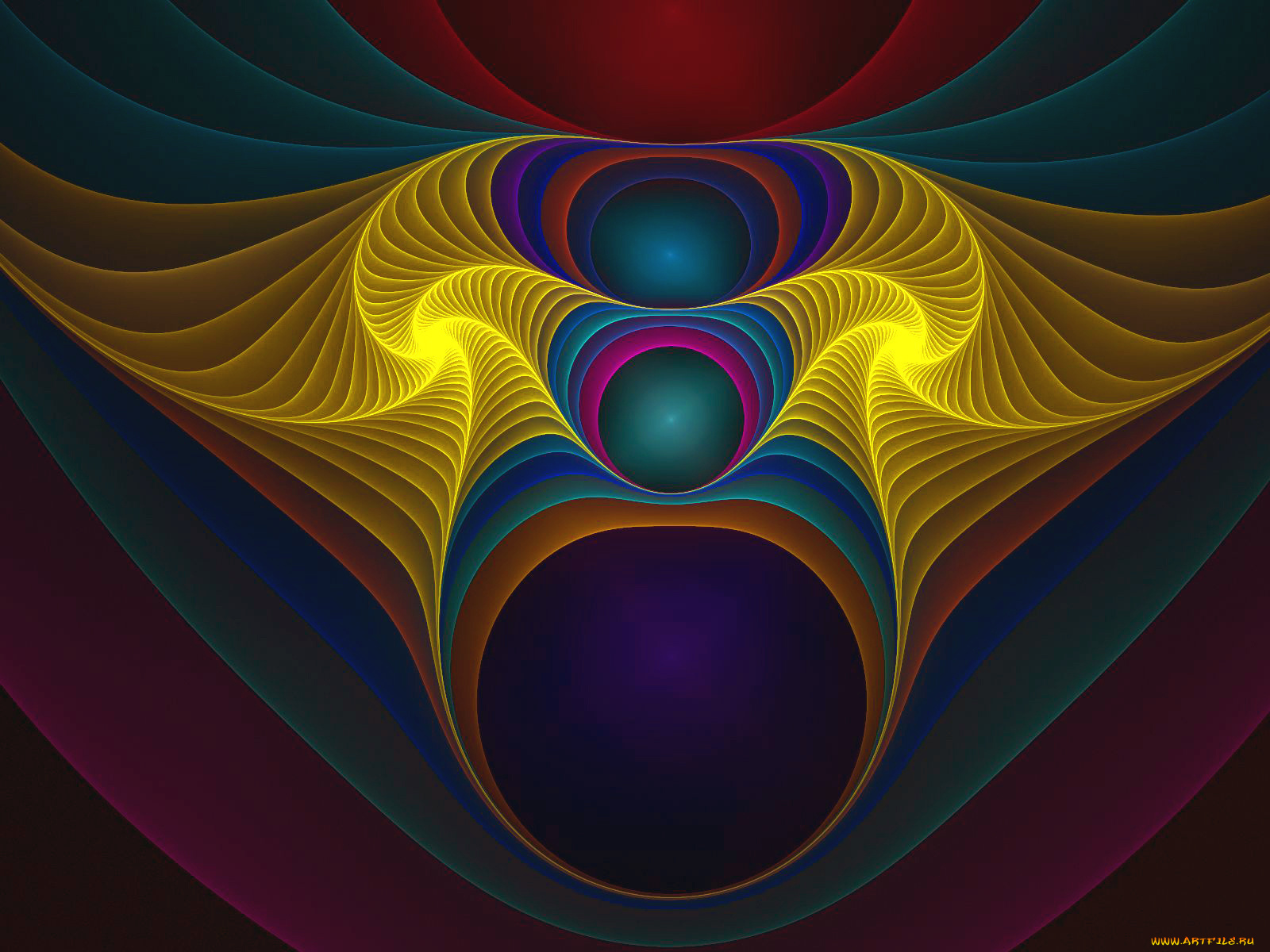 3д, графика, fractal, фракталы, фон, цвета, узор