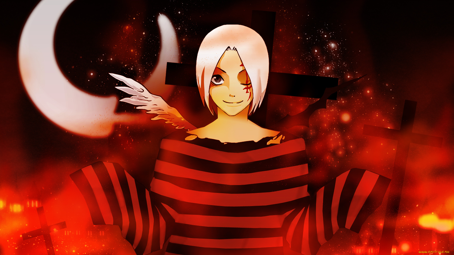 аниме, gray, man, allen, walker