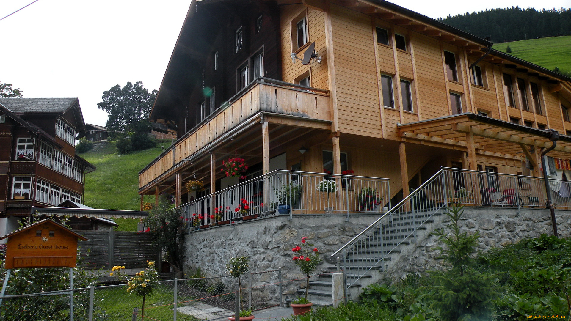 города, здания, дома, австрия, gimmelwald