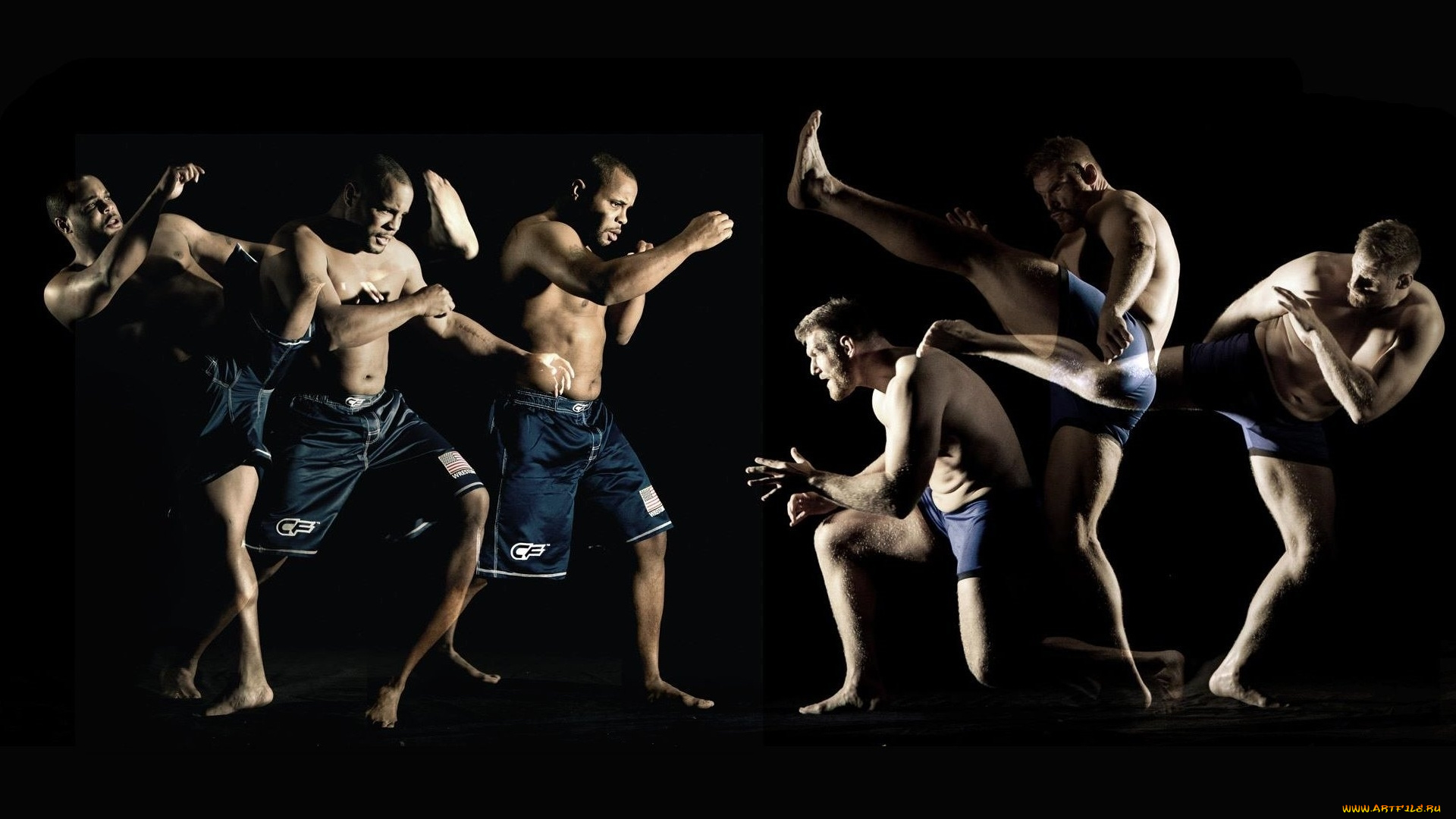 спорт, mix, fight, смешанные, боевые, искусства, бойцы, mma, strikeforse, движение, daniel, cormier, удар, fighters, josh, barnett