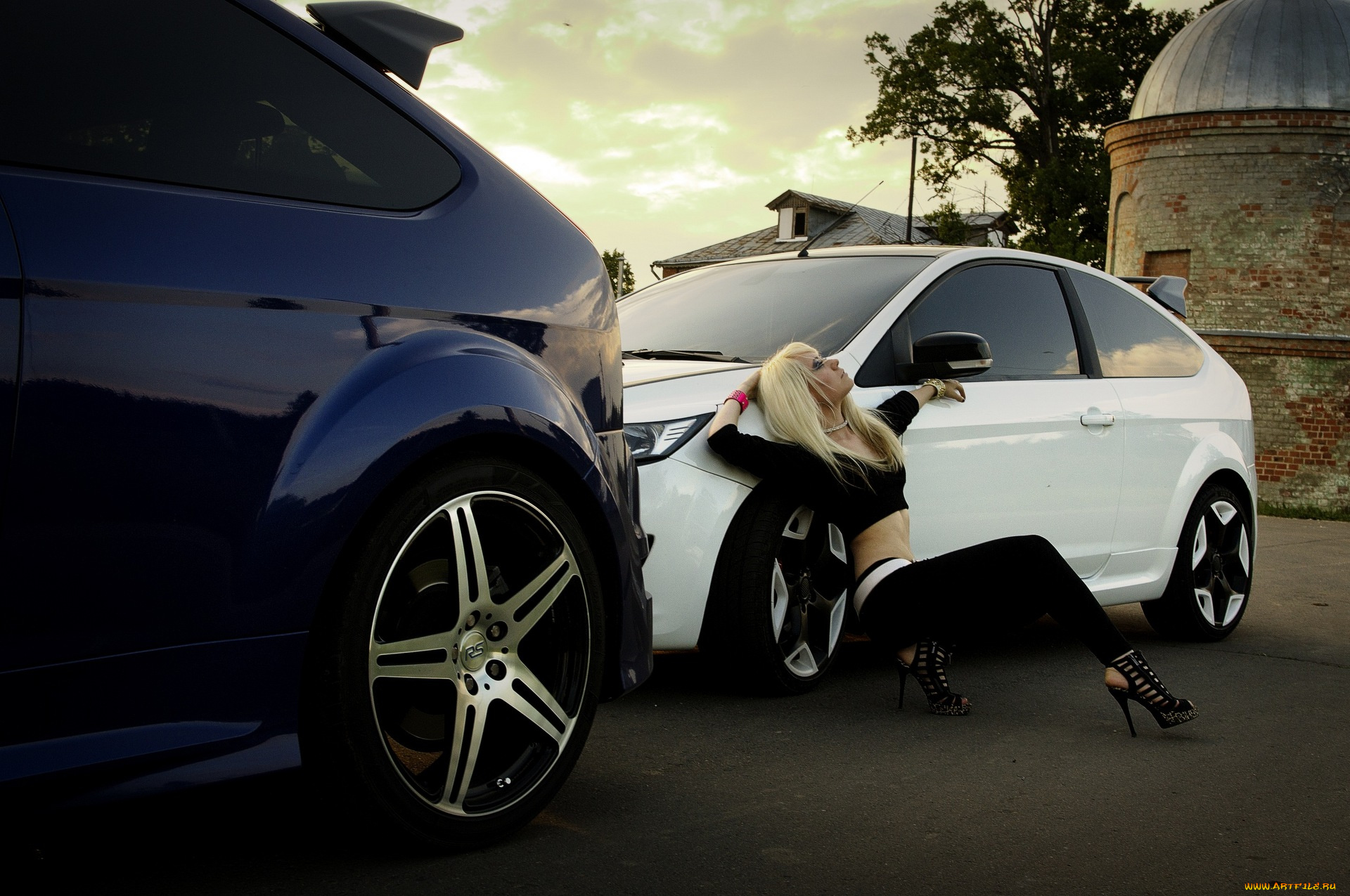 автомобили, авто, девушками