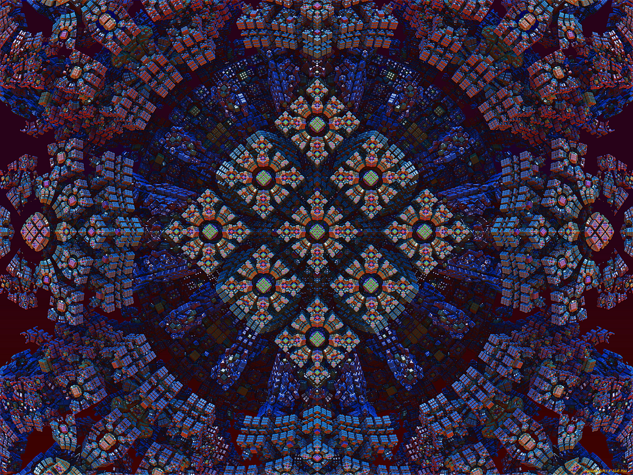 3д, графика, fractal, фракталы, фон, цвета, узор