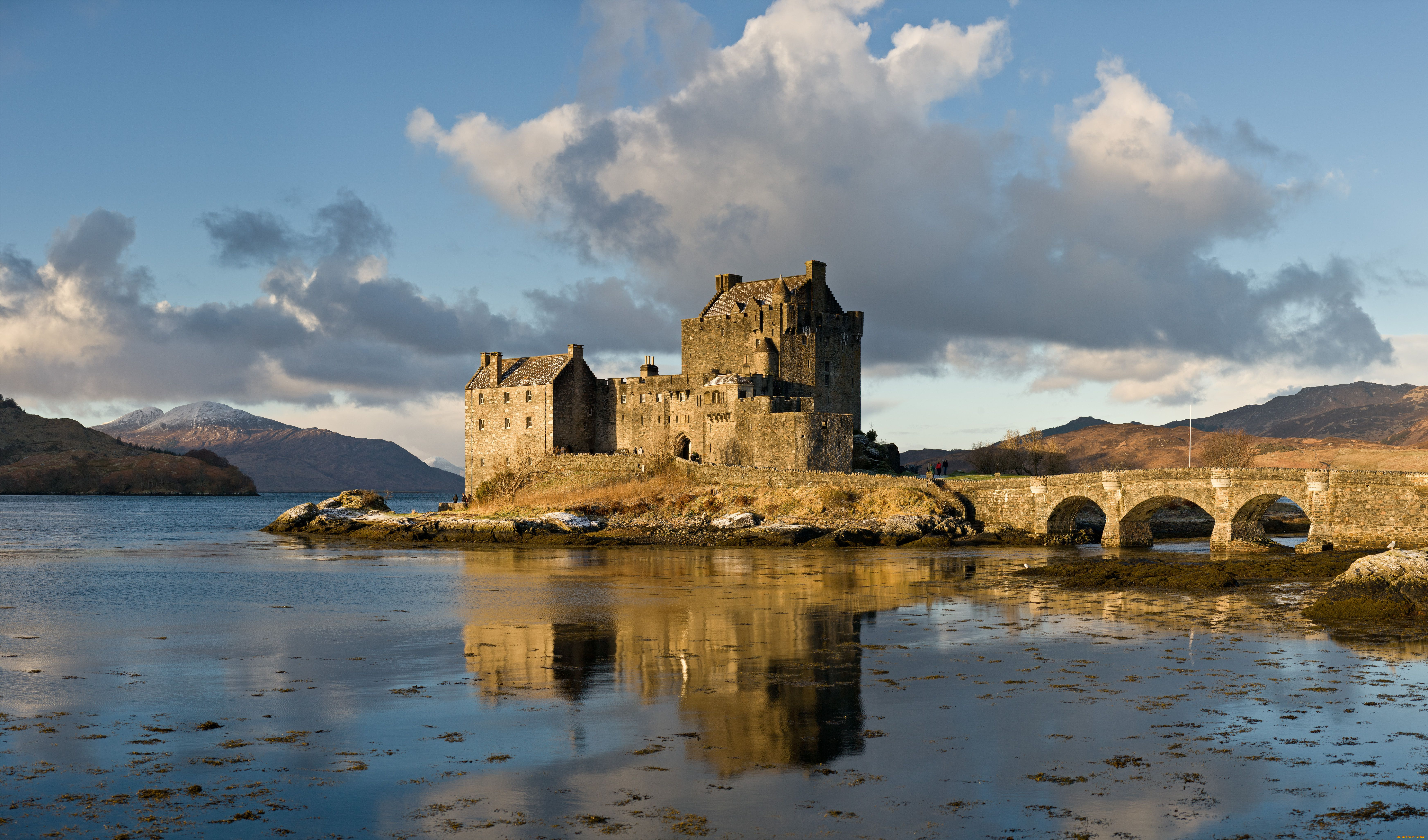 eilean, donan, castle, города, замок, эйлиан, донан, шотландия, scotland