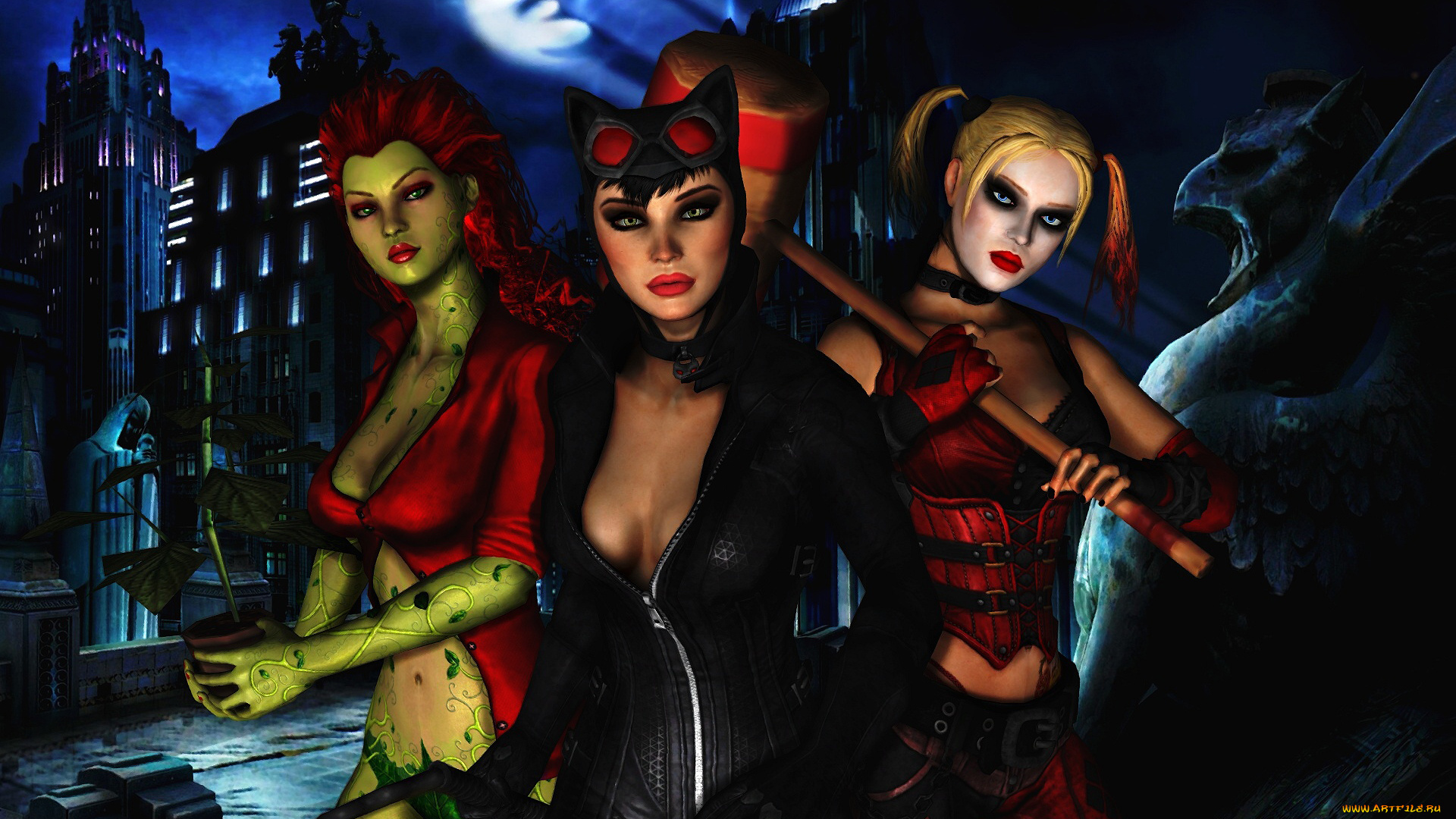 3д, графика, people, люди, кошка, герои, молот