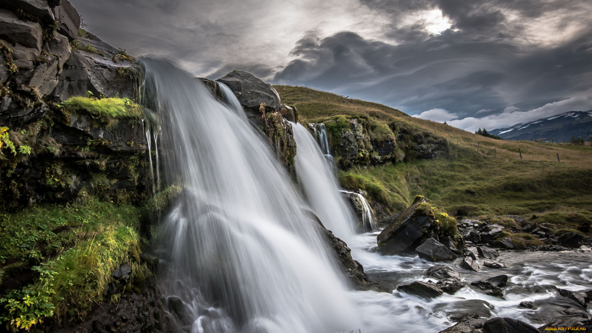 iceland, природа, водопады, исландия