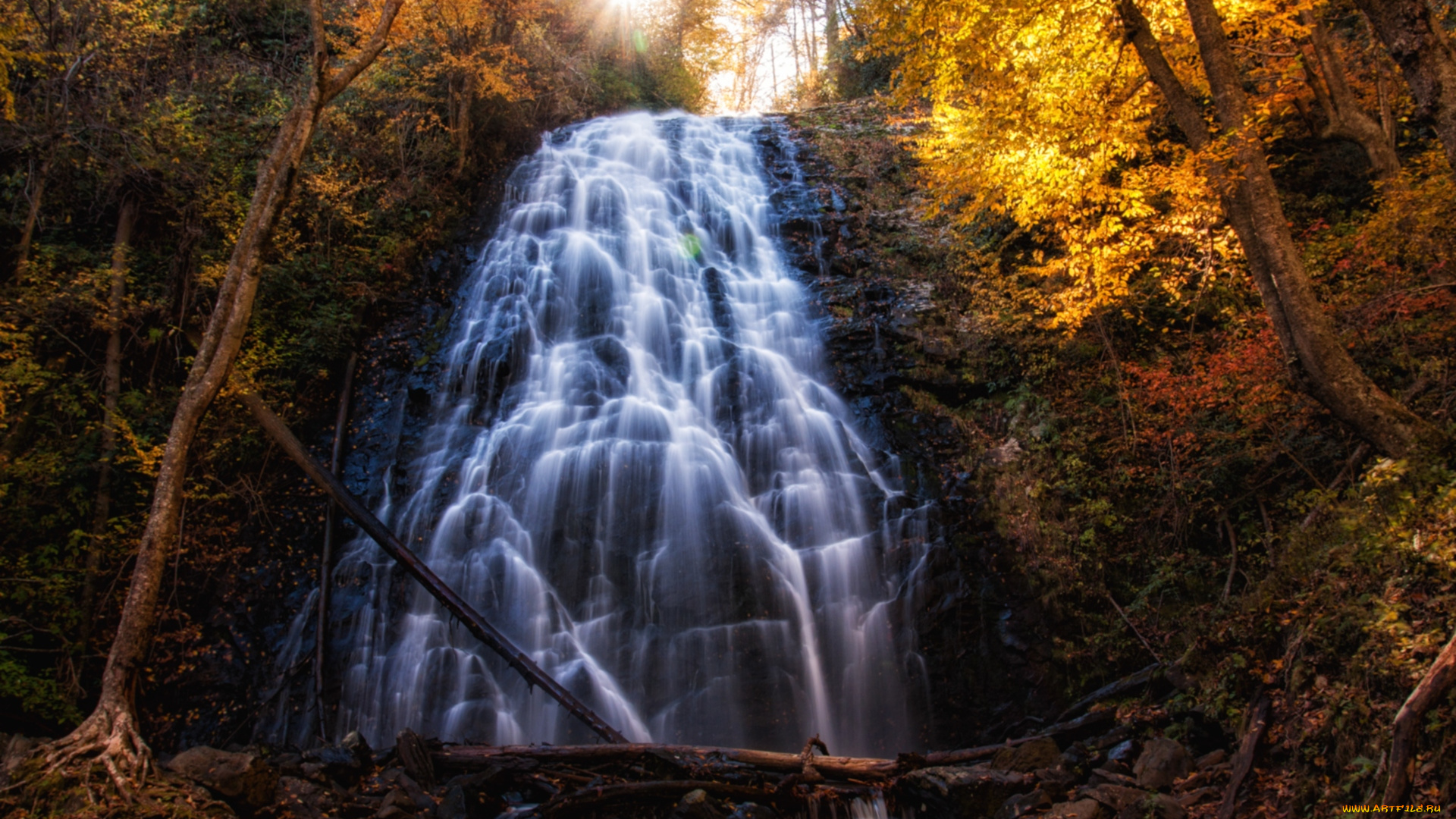 природа, водопады, вода, солнце