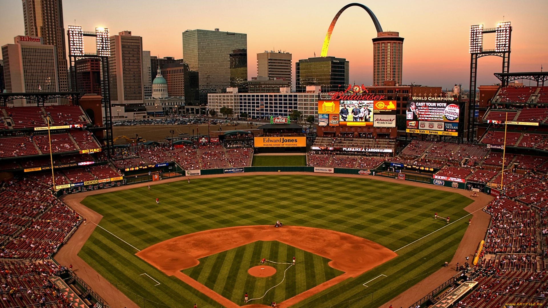 спорт, стадионы, центр, города, сент-луис, штат, миссури, сша