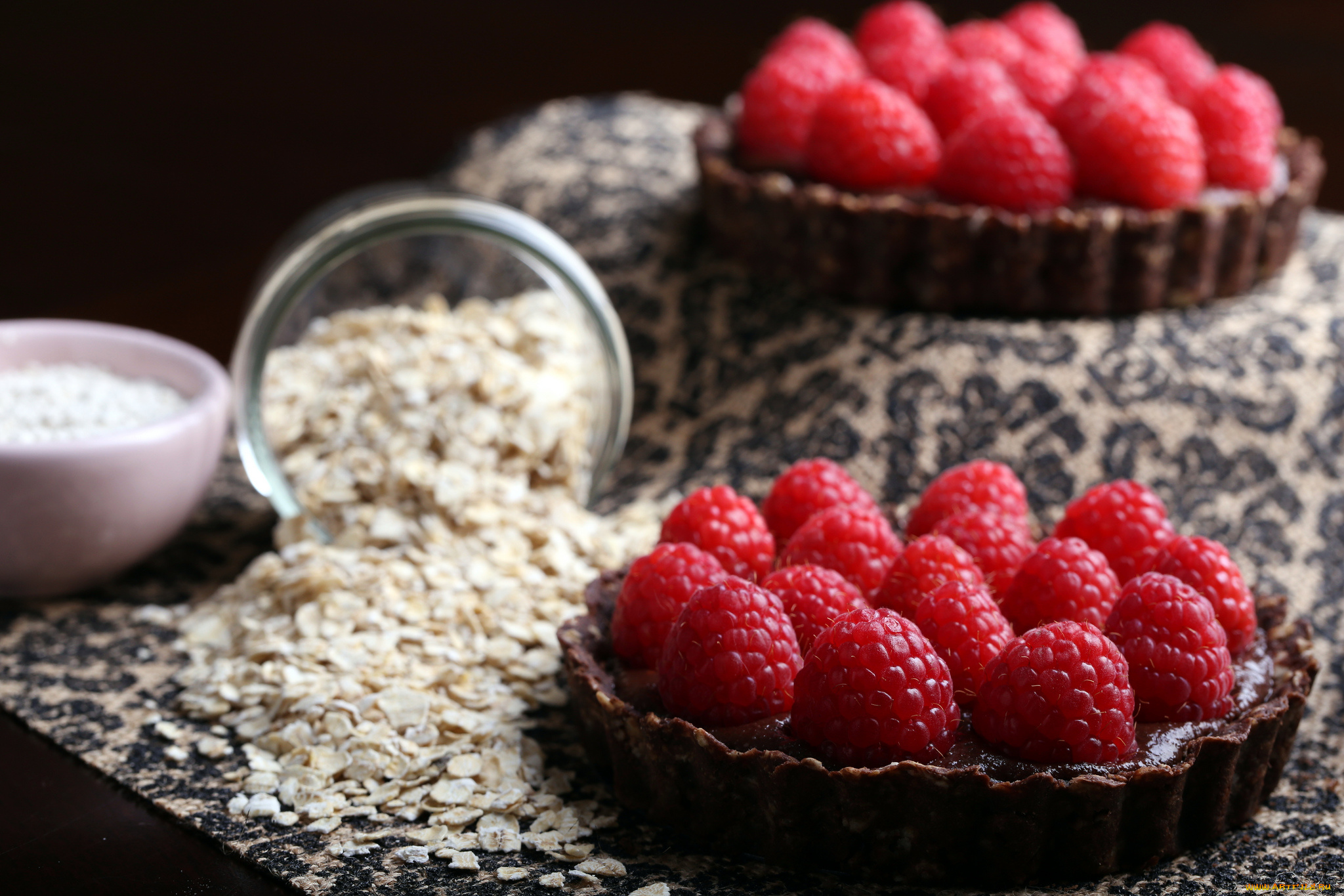 еда, пирожные, кексы, печенье, малина