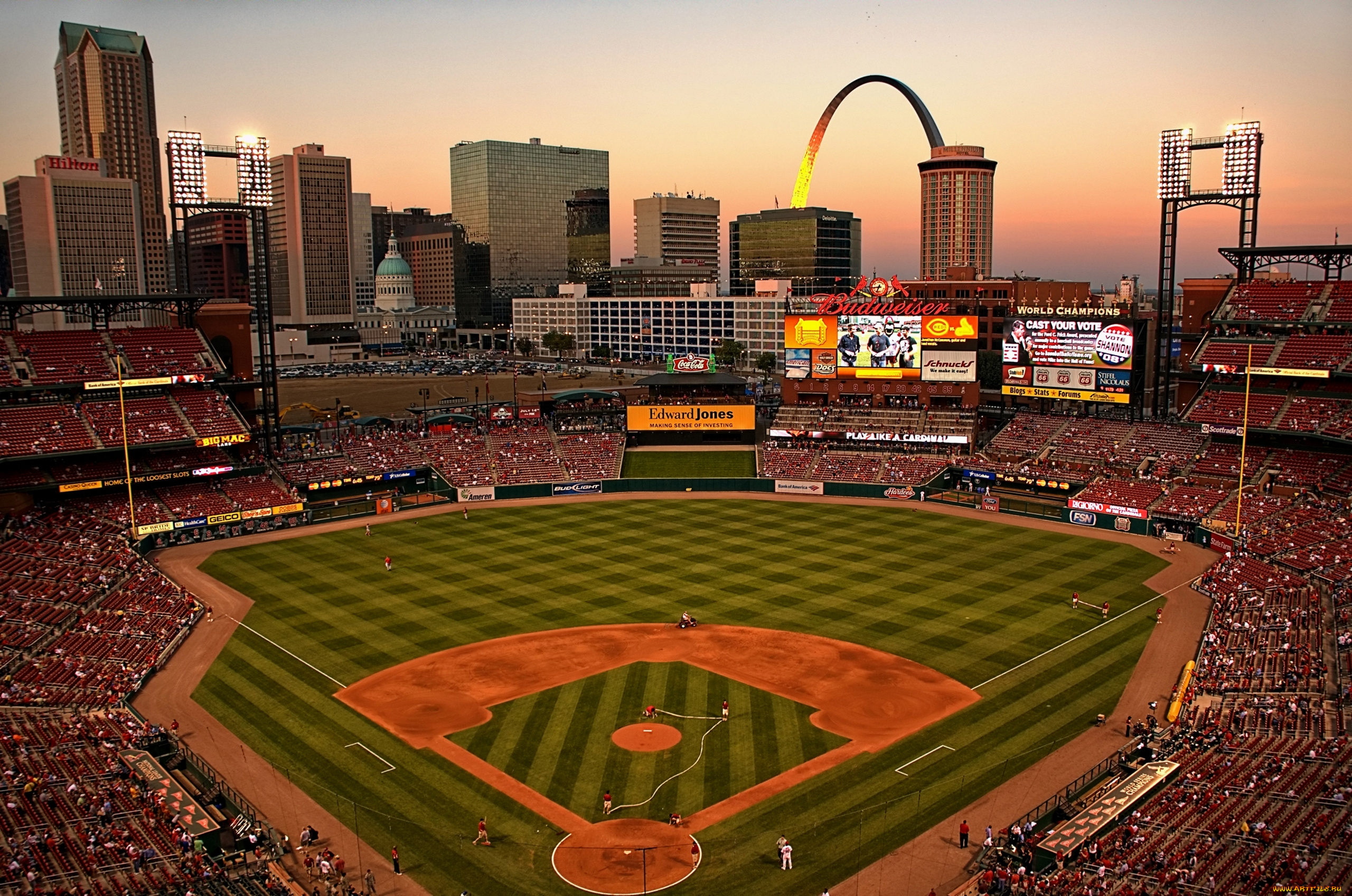спорт, стадионы, центр, города, сент-луис, штат, миссури, сша
