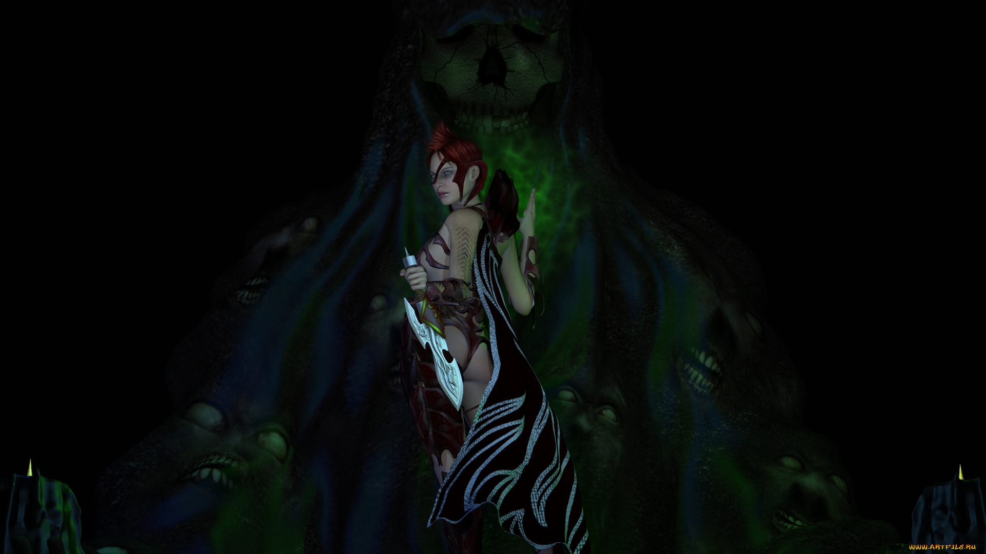 3д, графика, fantasy, , фантазия, взгляд, девушка