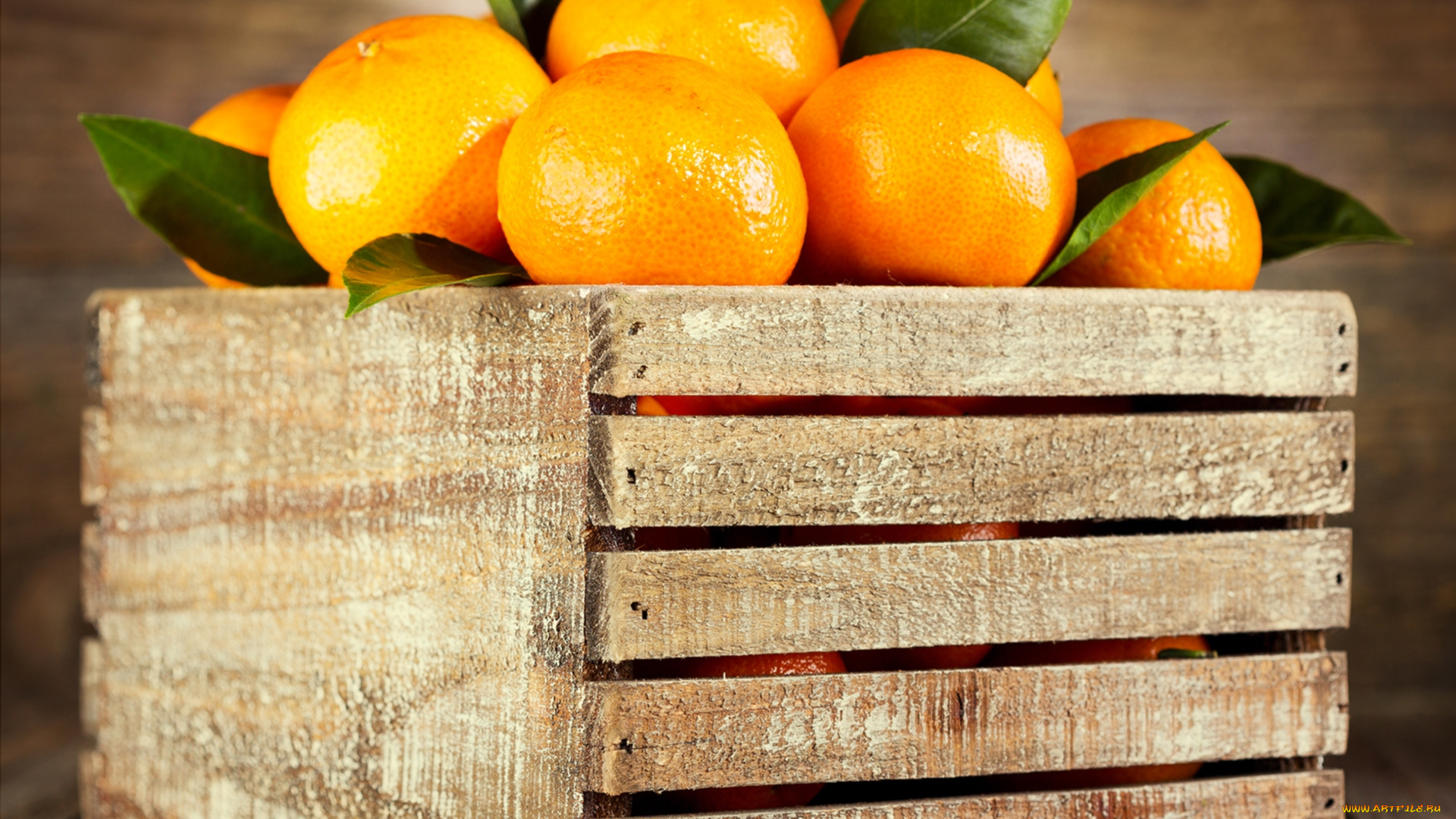 еда, цитрусы, плоды, ящик