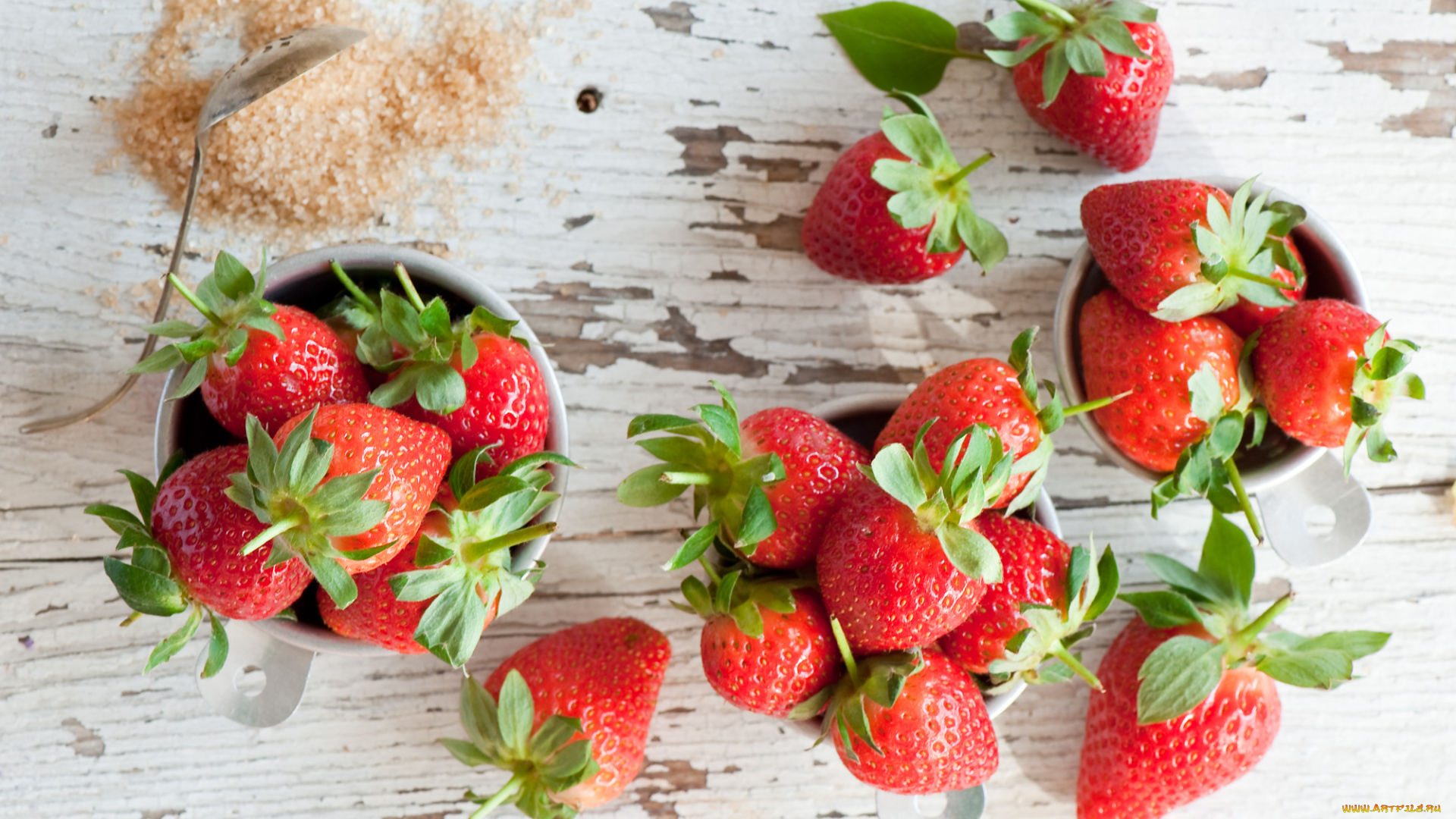 еда, клубника, , земляника, сахар, ягоды