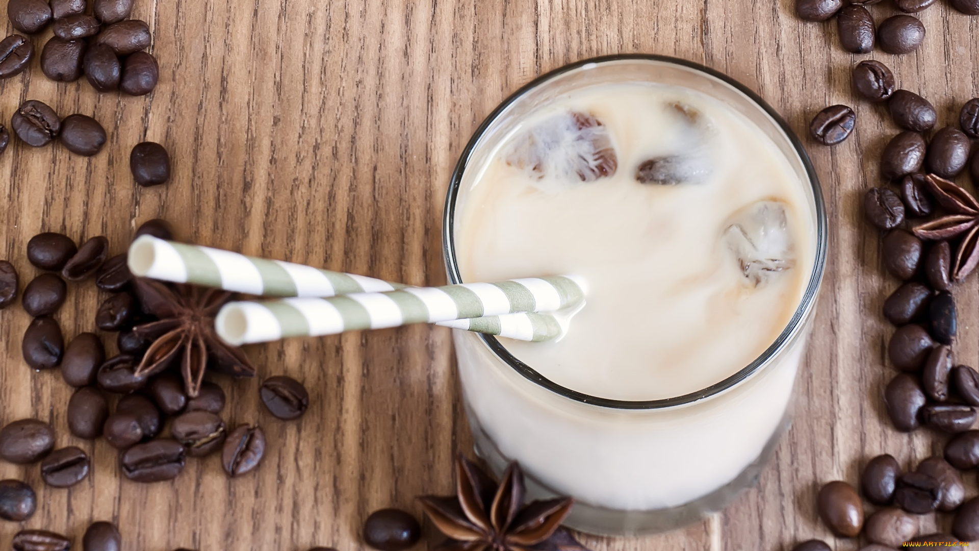 еда, кофе, , кофейные, зёрна, зерна, с, молоком