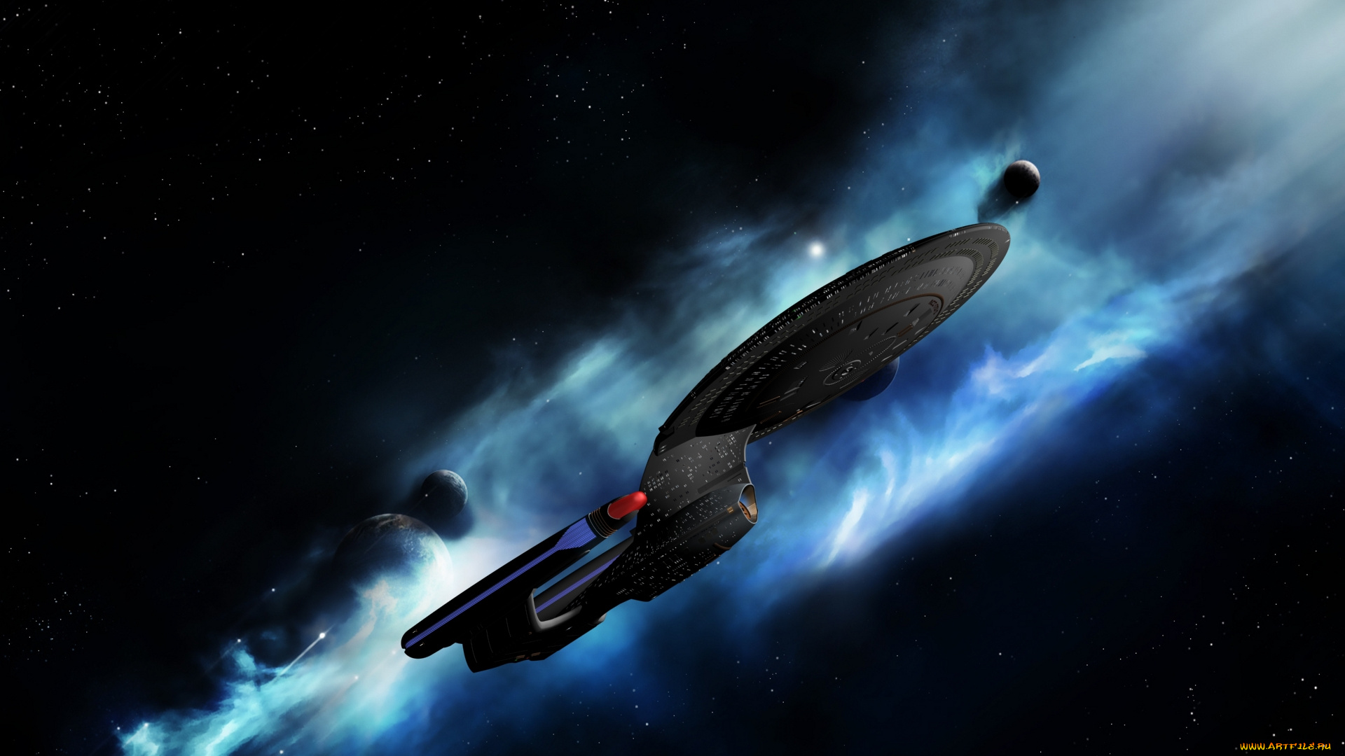 космос, арт, космический, корабль, планеты, звезды