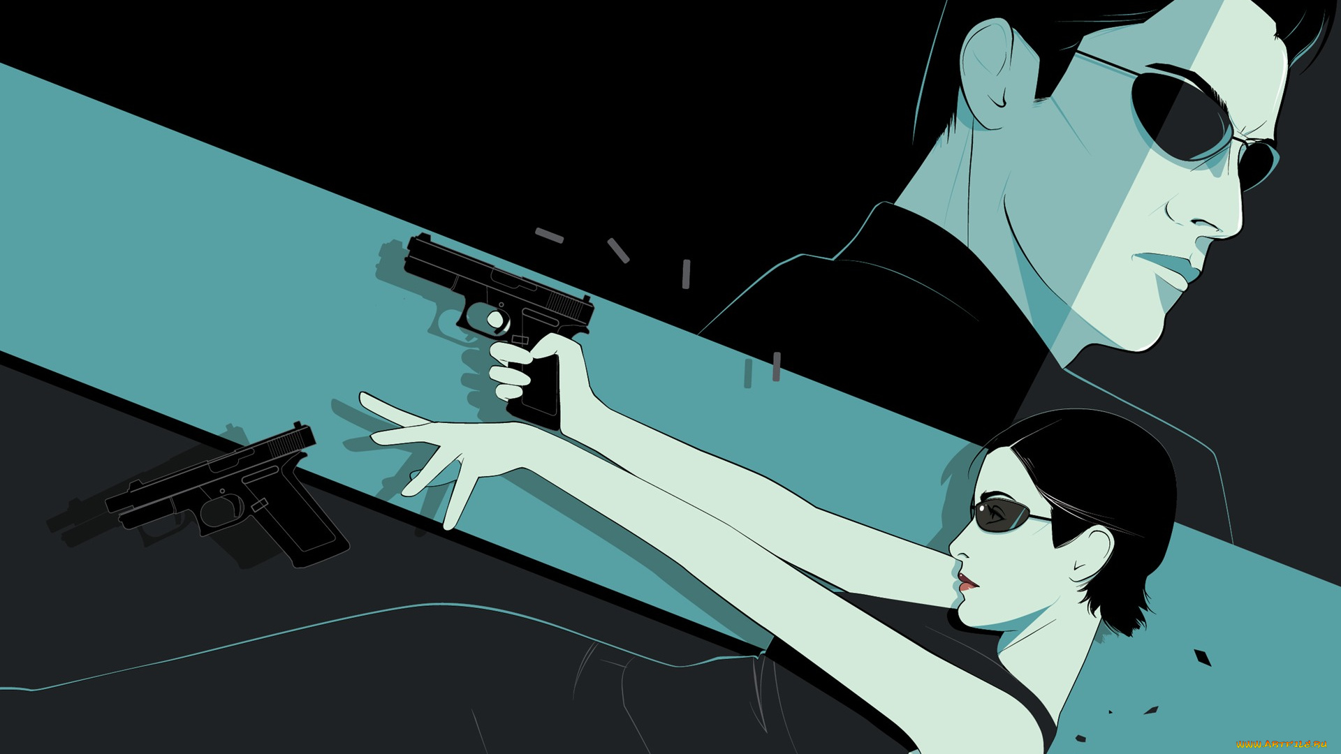 рисованные, кино, тринити, the, matrix, лео, матрица