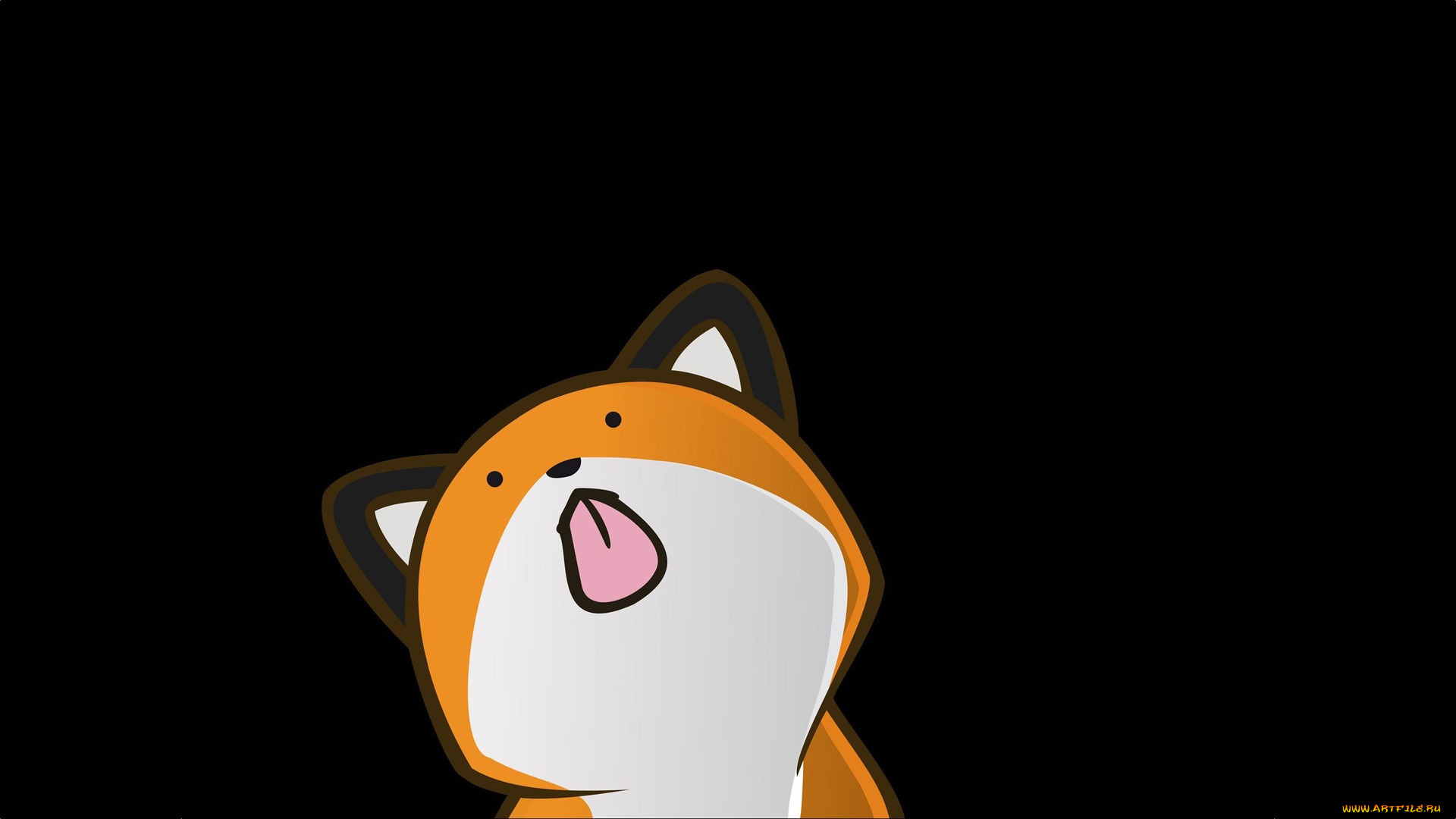 рисованные, минимализм, лиса