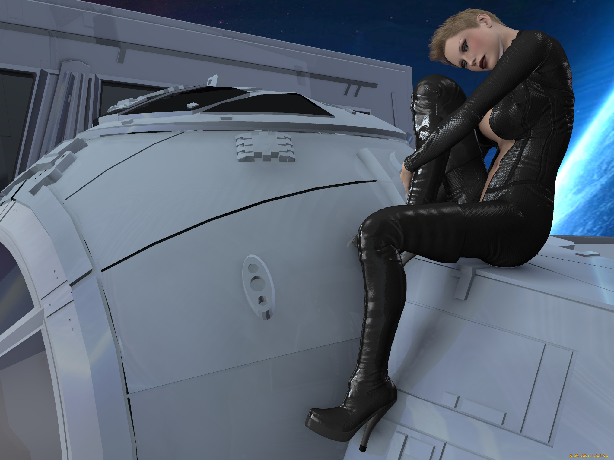 3д, графика, fantasy, , фантазия, взгляд, девушка