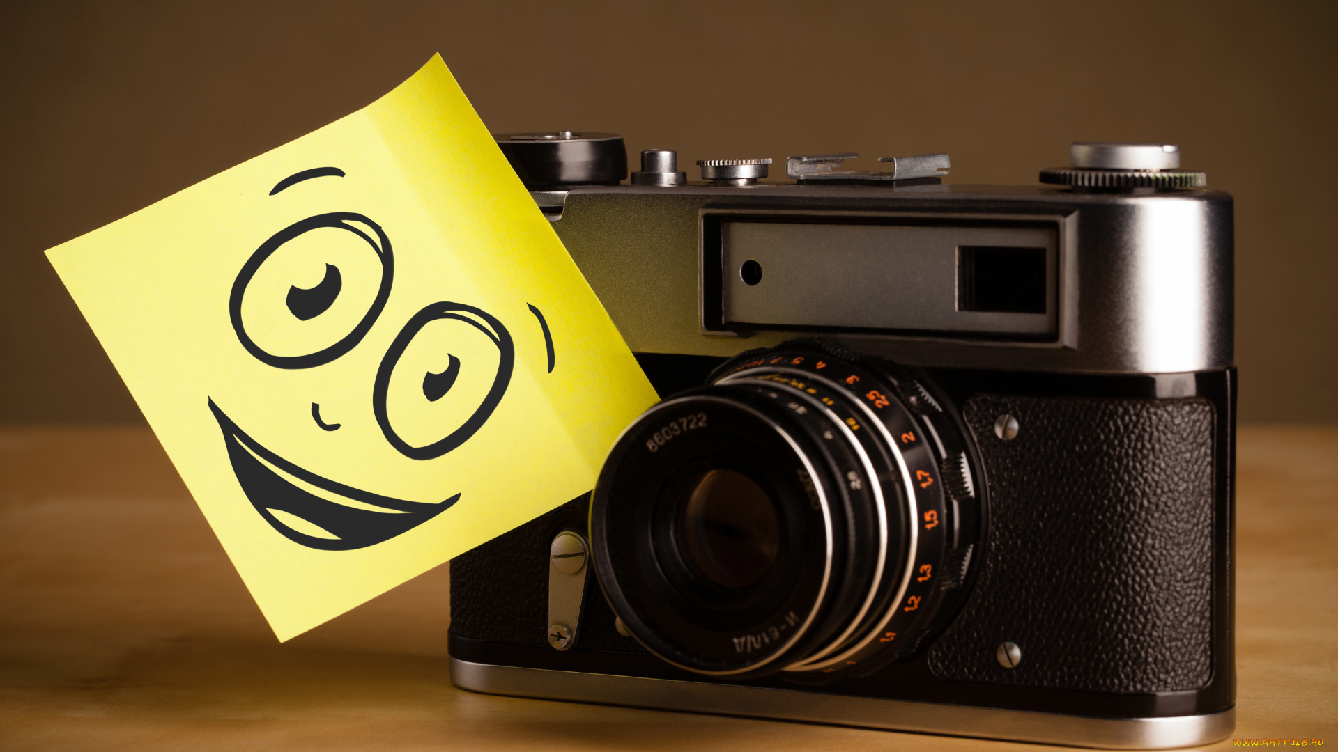 бренды, -, другое, камера, фотоаппарат, рожица, бумажка