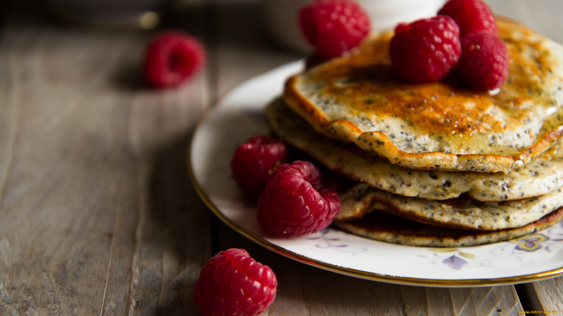 еда, блины, , оладьи, ягоды