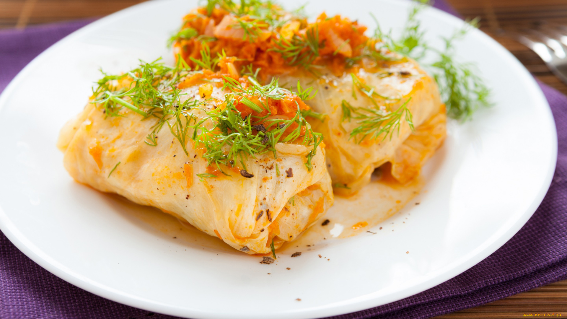 еда, вторые, блюда, cabbage, roll, зелень, капуста, голубцы