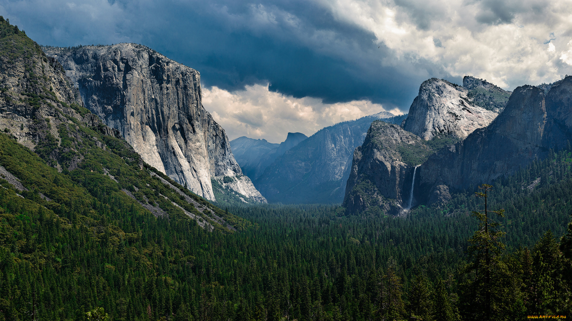 природа, горы, сша, штат, калифорния, национальный, парк, йосемити, весна