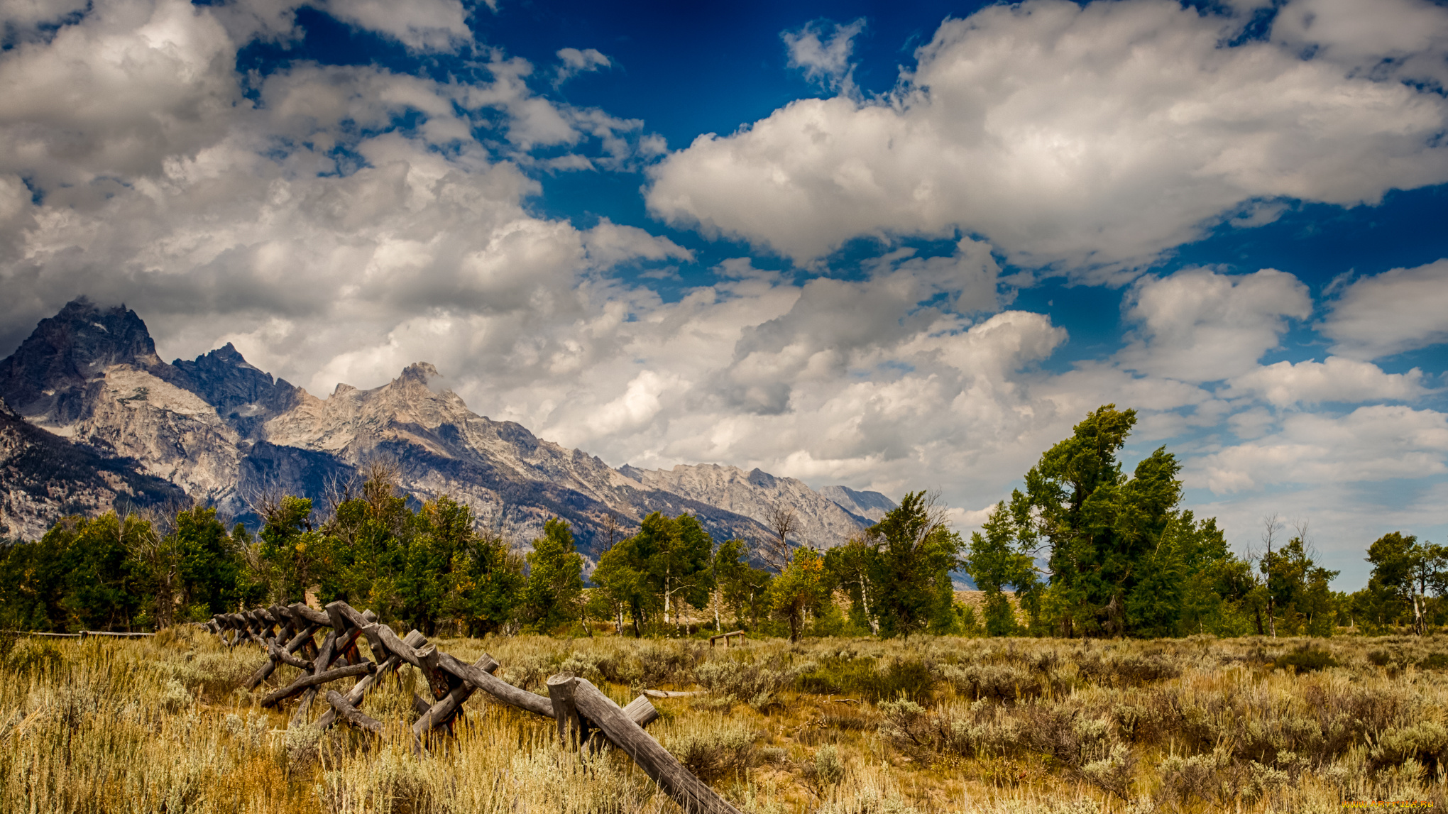 природа, пейзажи, горы, долина, трава