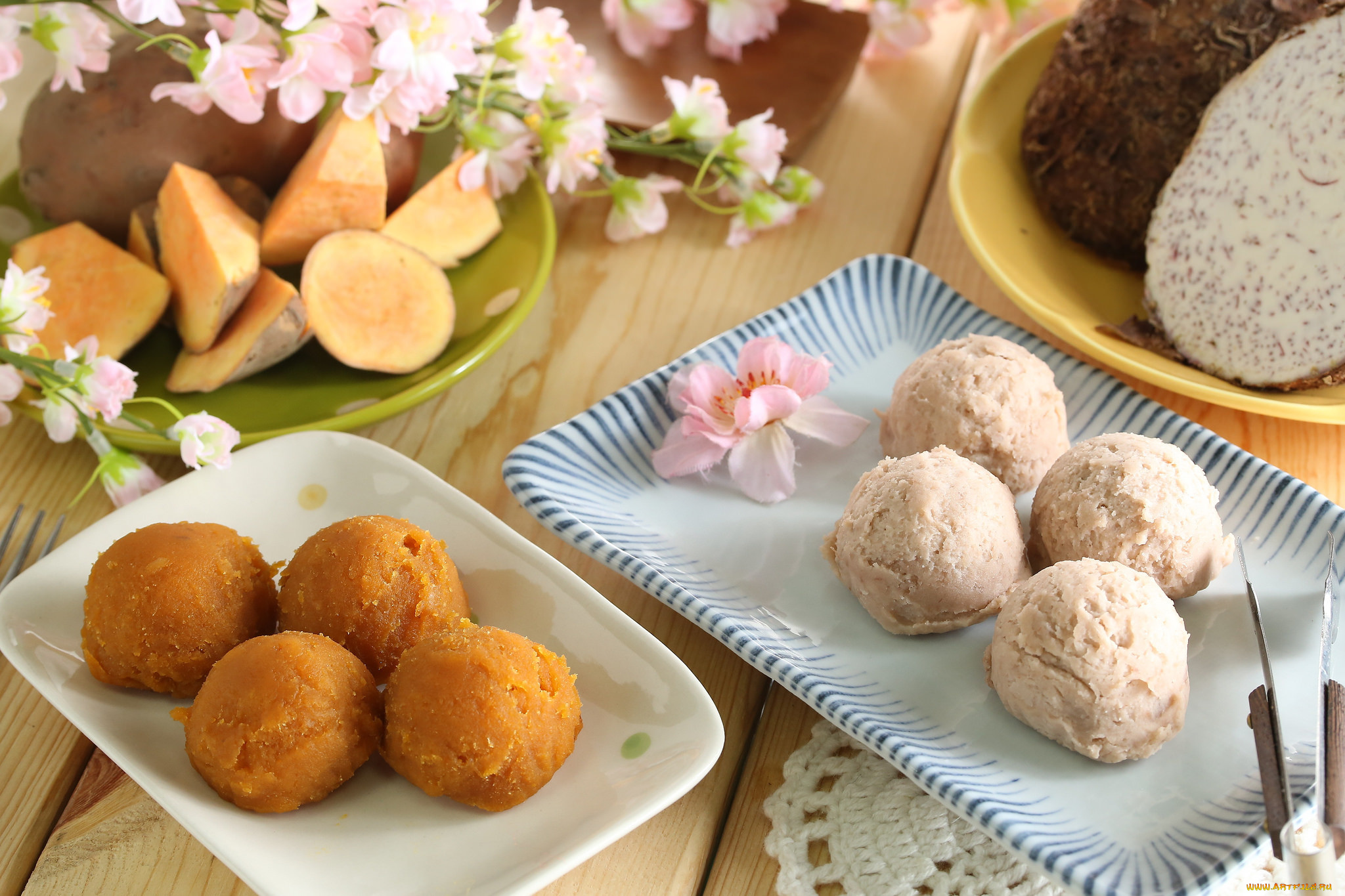 еда, мороженое, , десерты, шарики, сладости, китайские, блюда