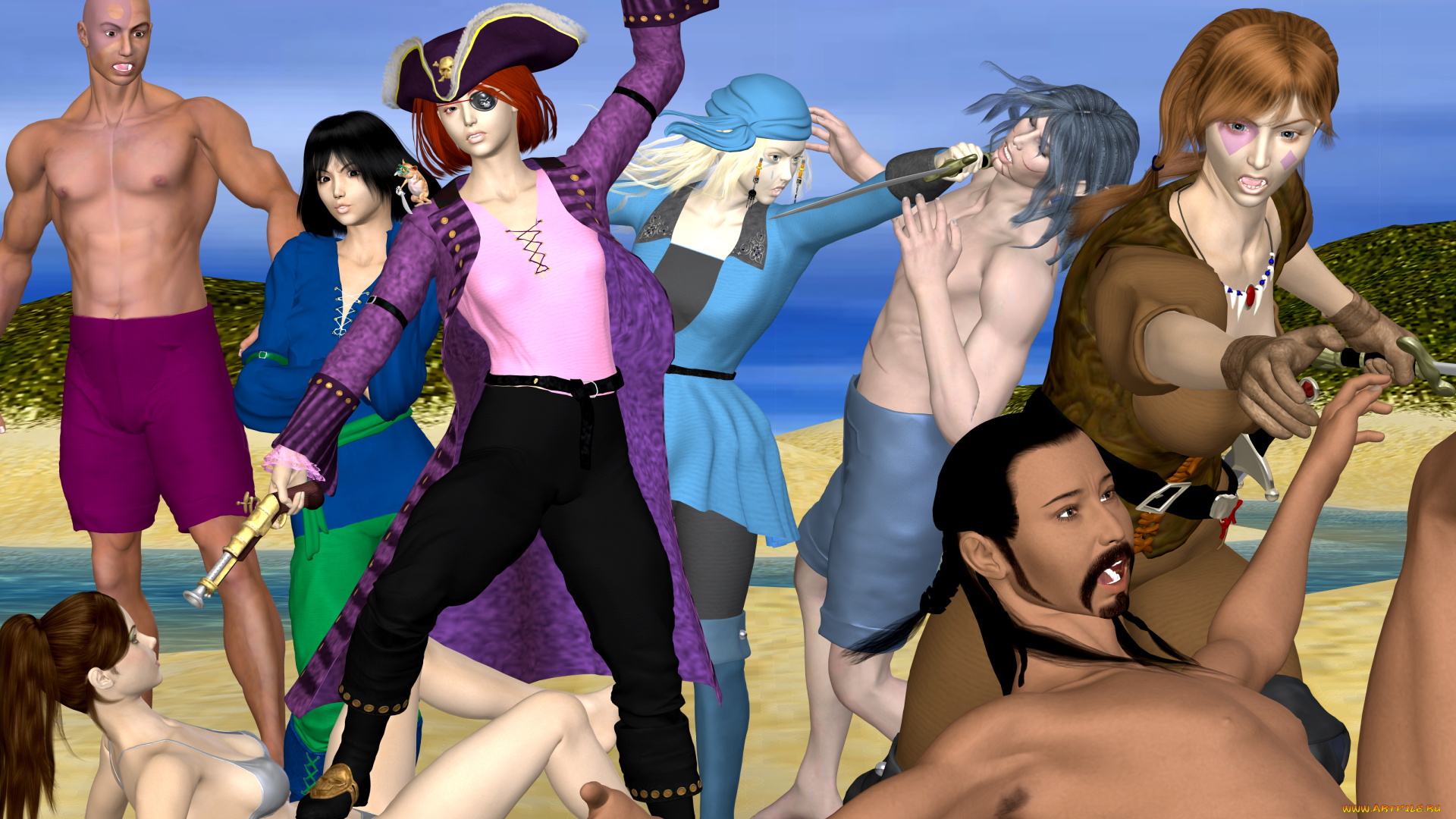 3д, графика, фантазия, , fantasy, пираты