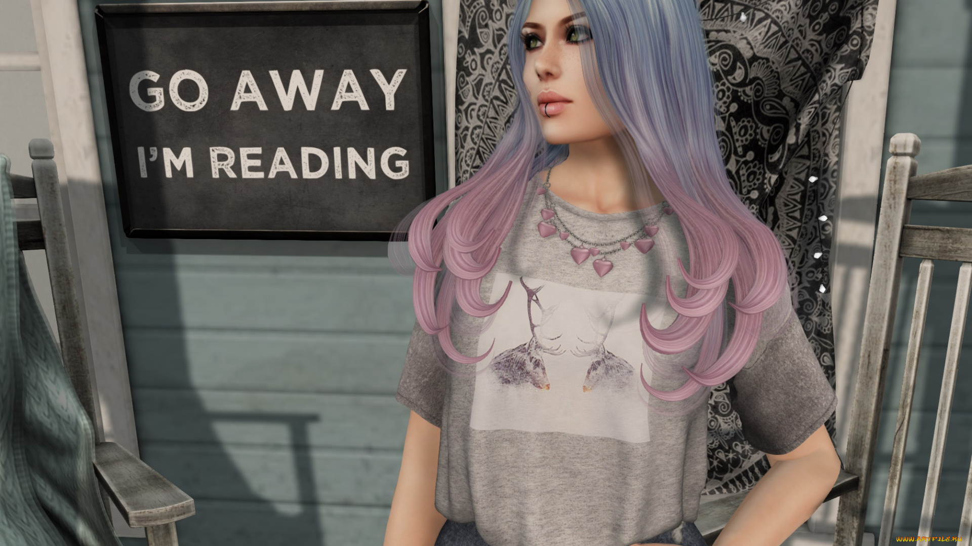 3д, графика, люди, , people, девушка, взгляд, фон