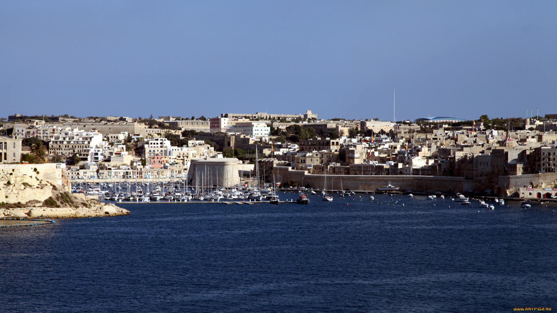 города, валетта, , мальта, панорама