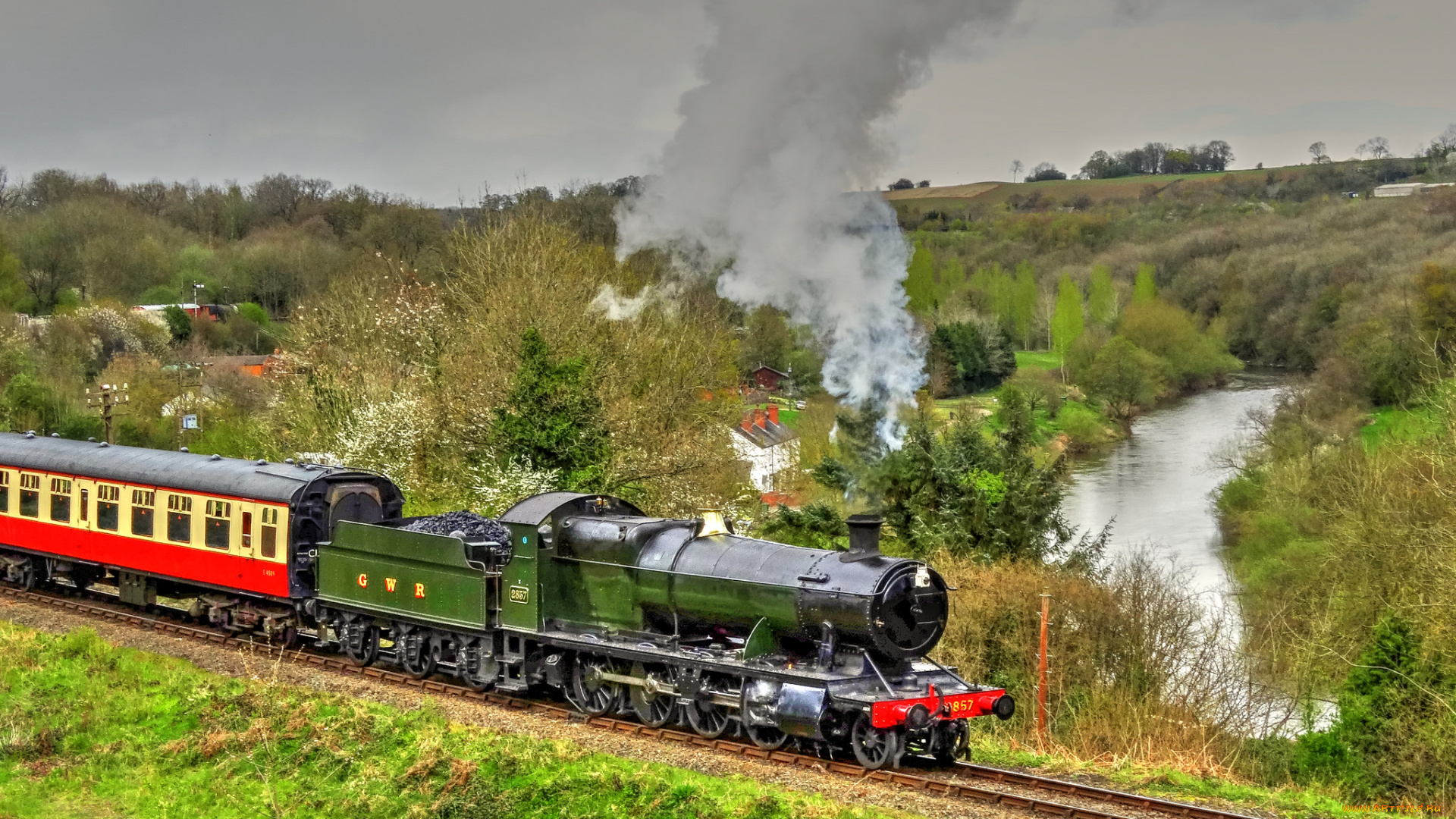 техника, паровозы, рельсы, паровоз