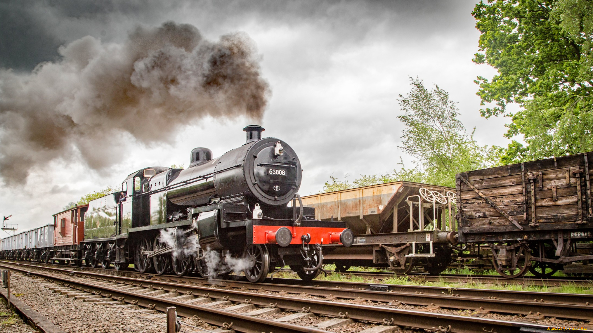 техника, паровозы, рельсы, паровоз