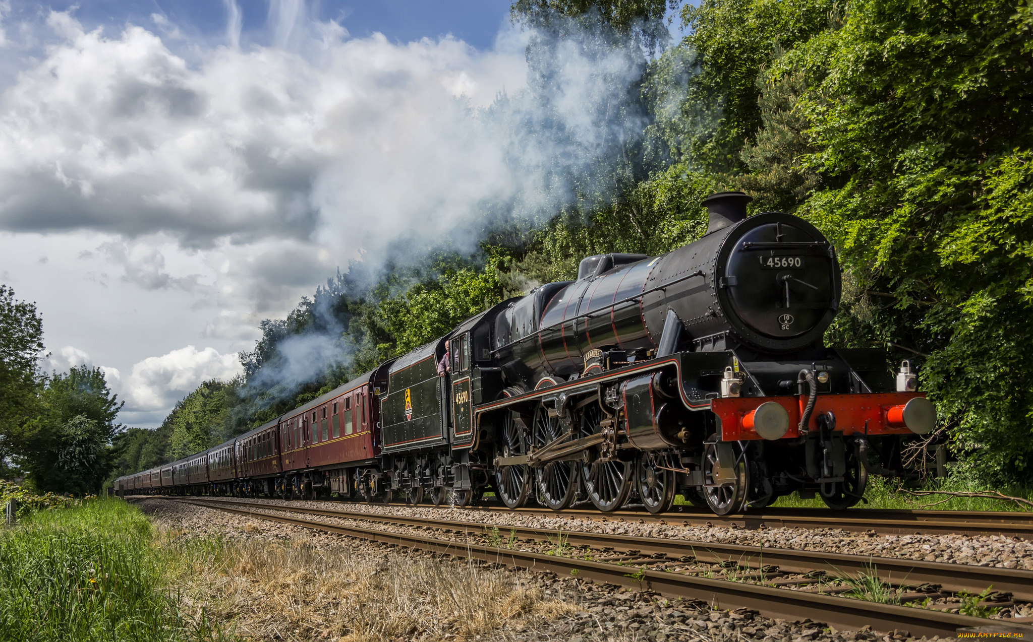 техника, паровозы, паровоз, рельсы