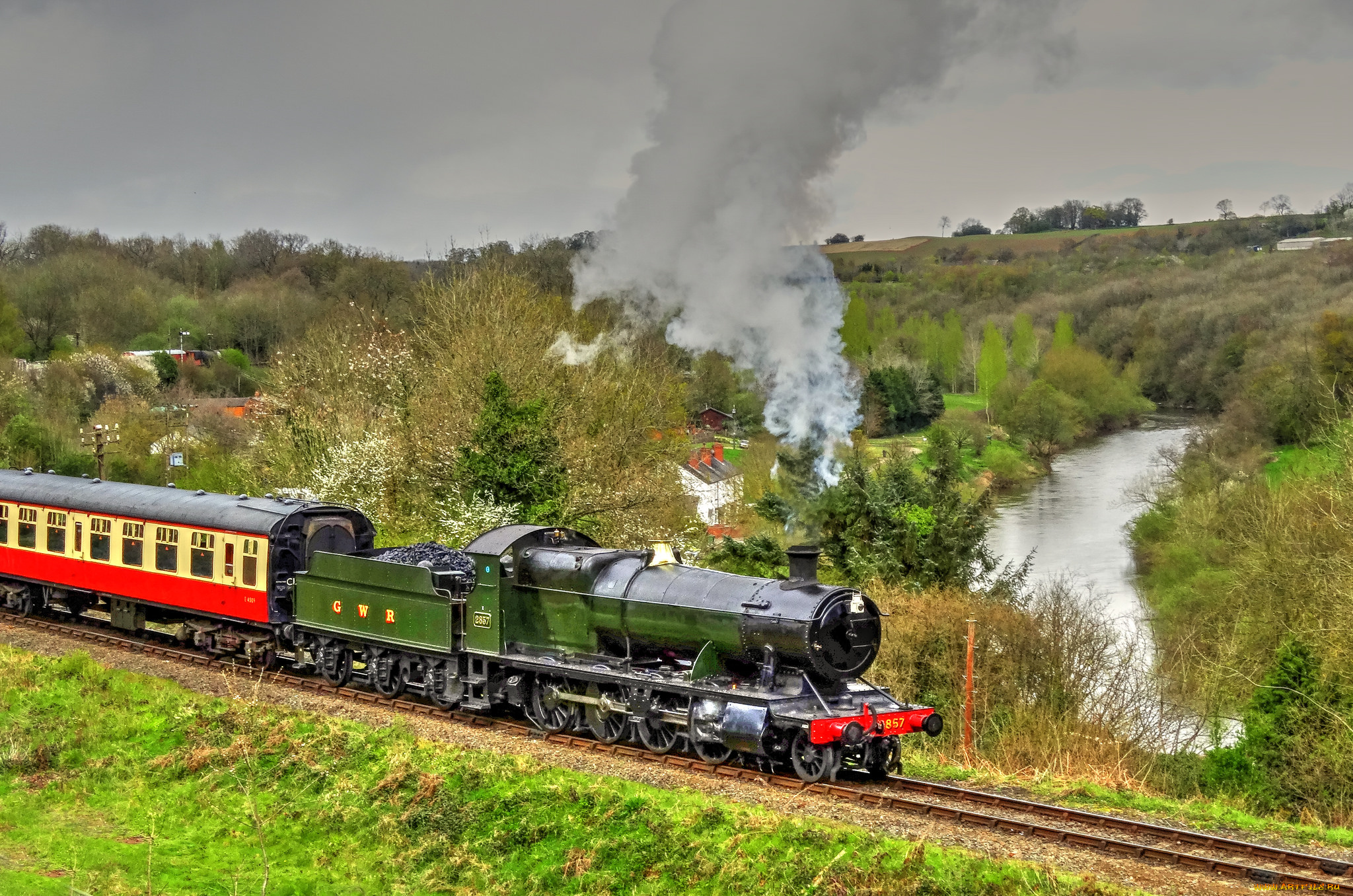 техника, паровозы, рельсы, паровоз