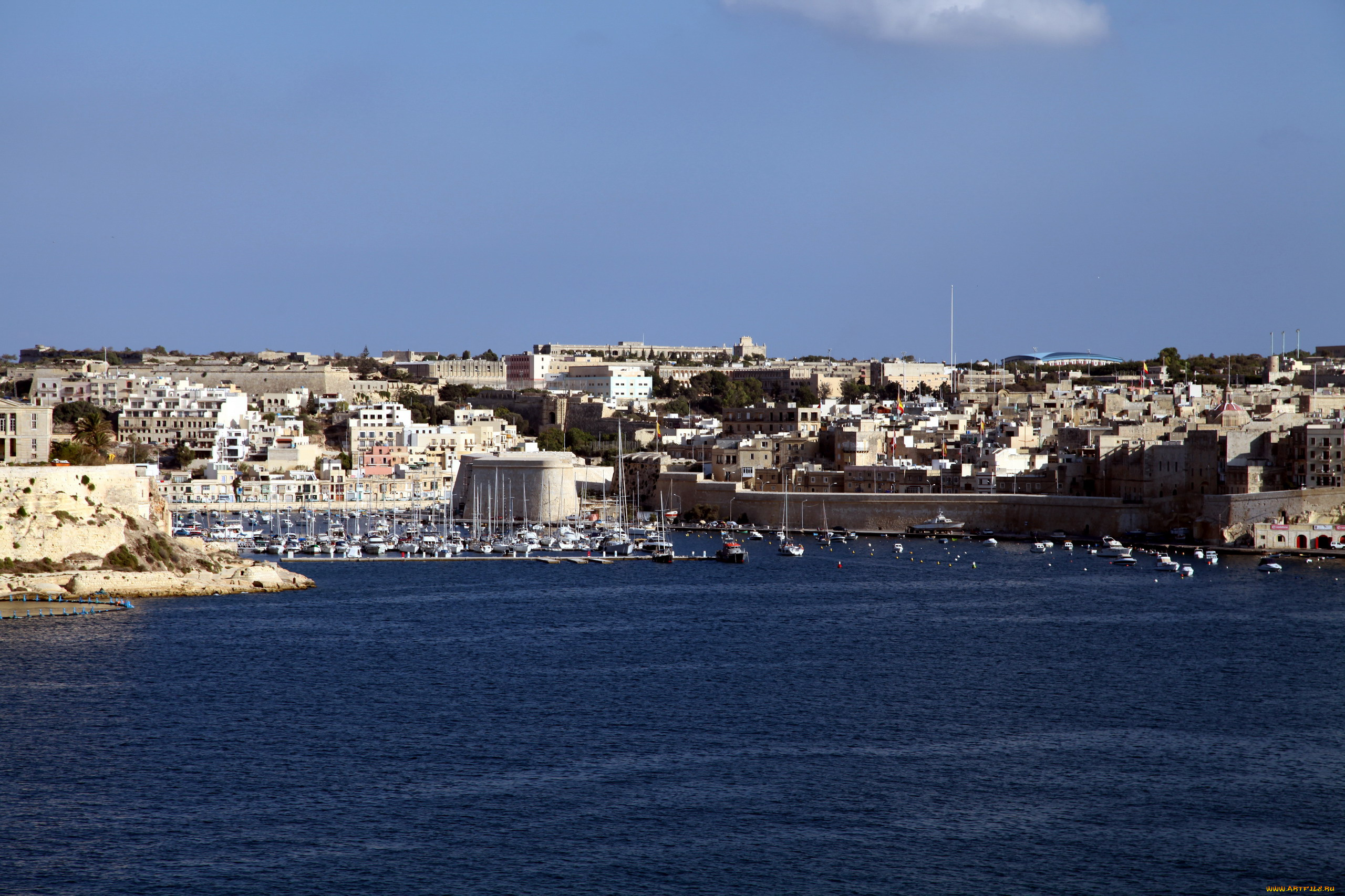 города, валетта, , мальта, панорама