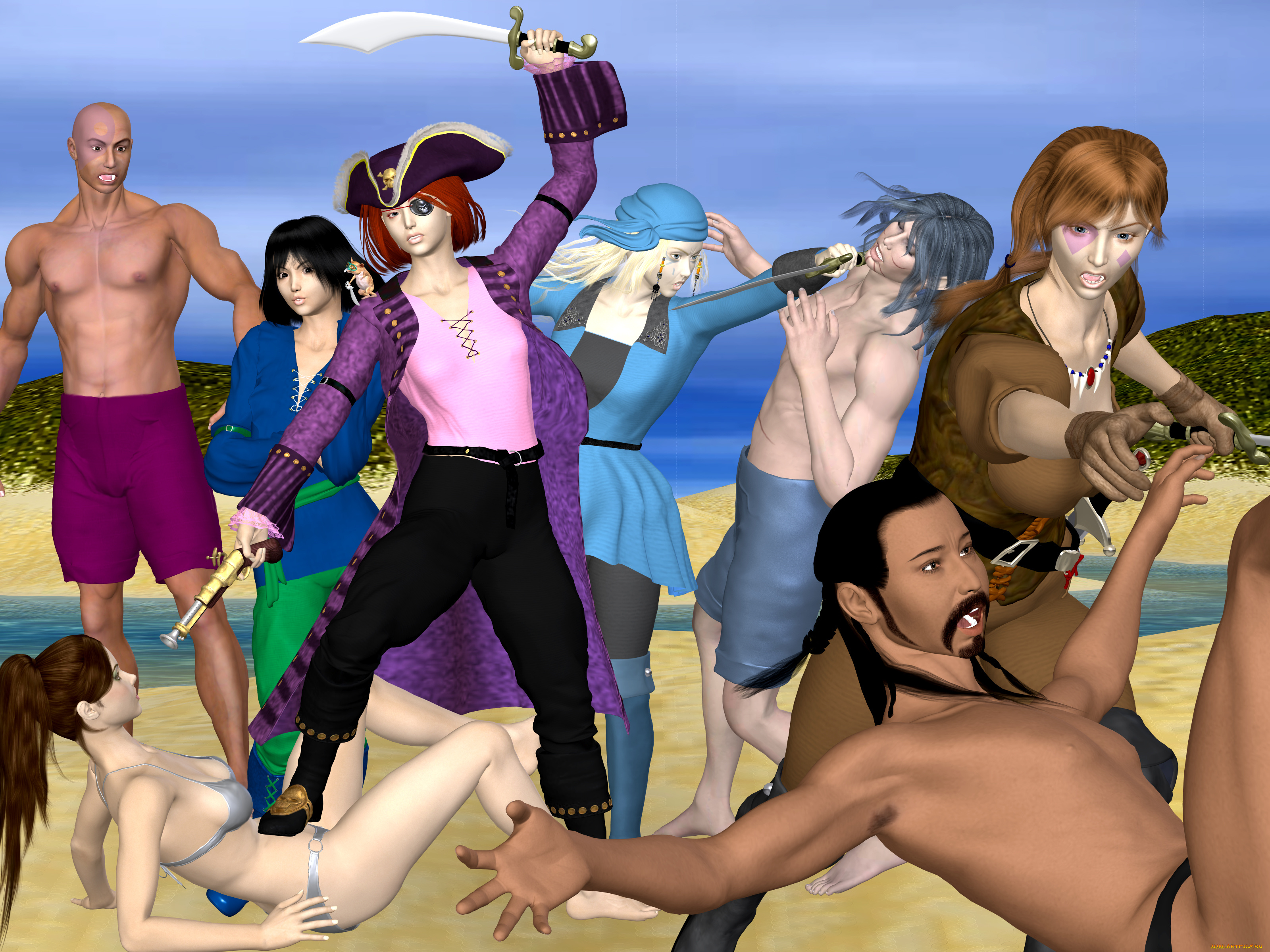 3д, графика, фантазия, , fantasy, пираты