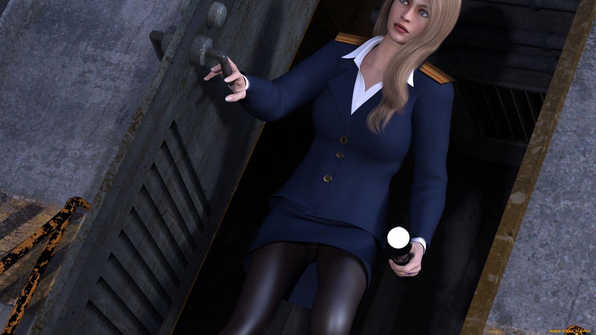 3д, графика, фантазия, , fantasy, девушка, взгляд, фон